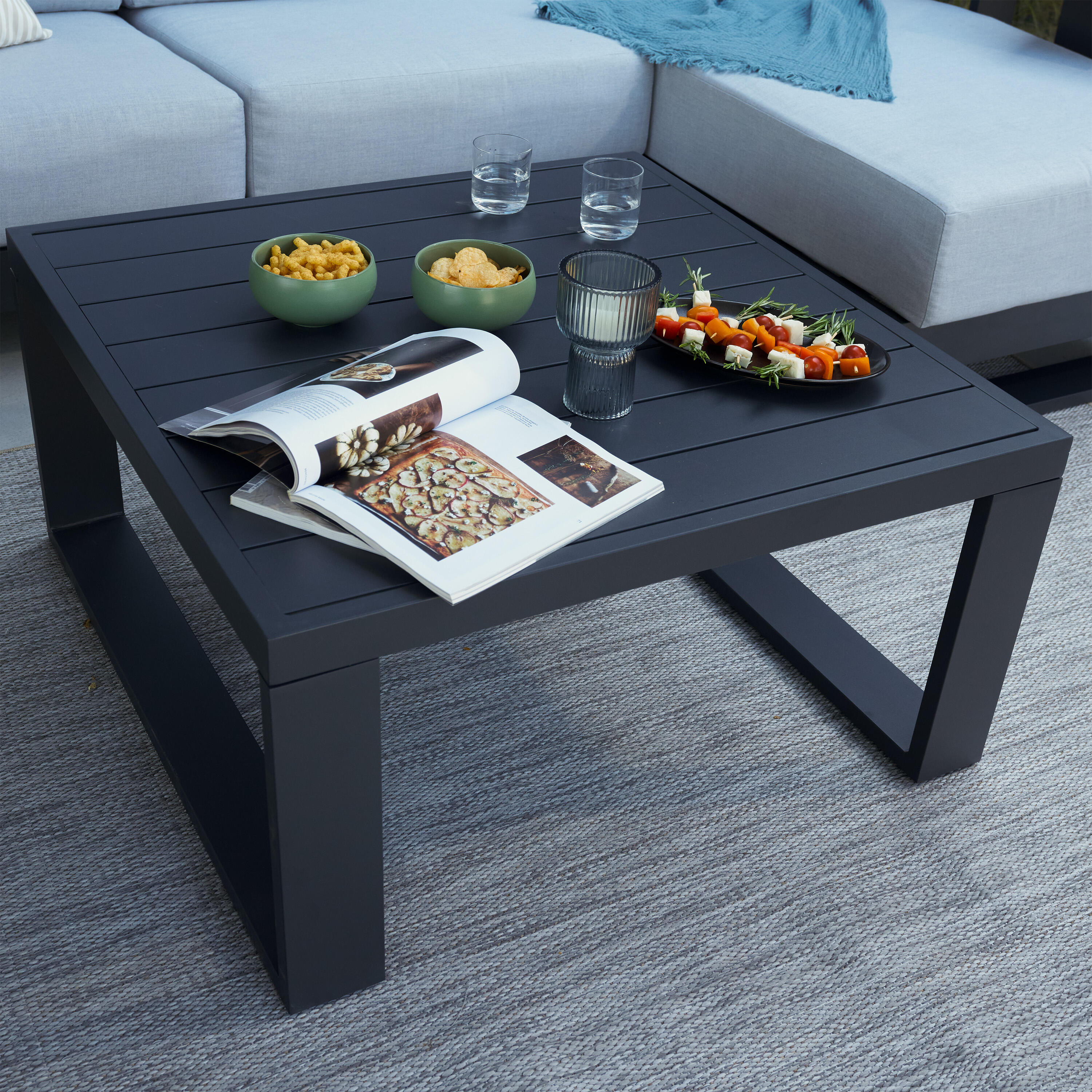 Table corner en aluminium gris Athena NATERIAL - 2