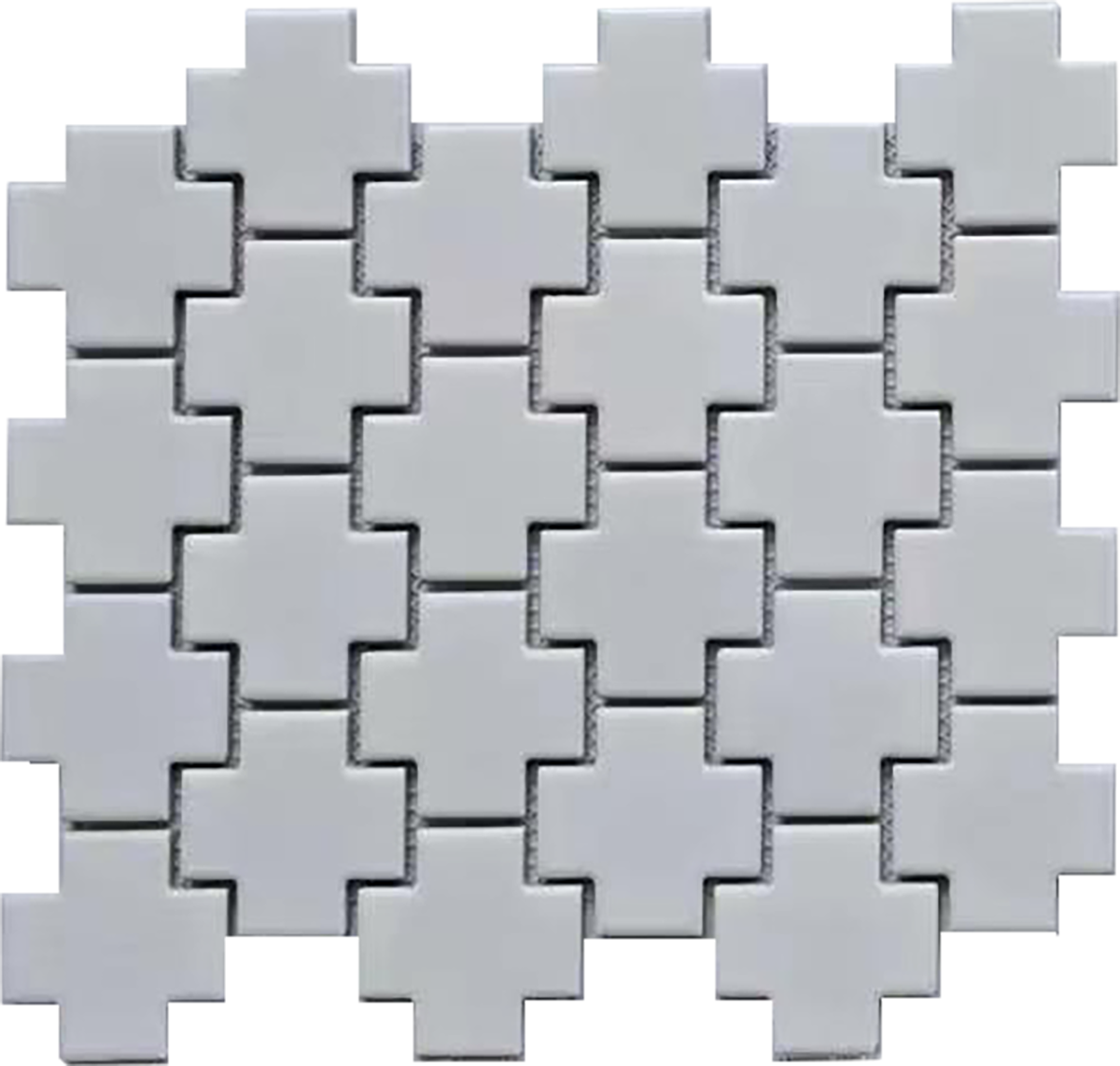 1 plaque de mosaïque Croix céramique blanc 14 x 24.4 cm - 8