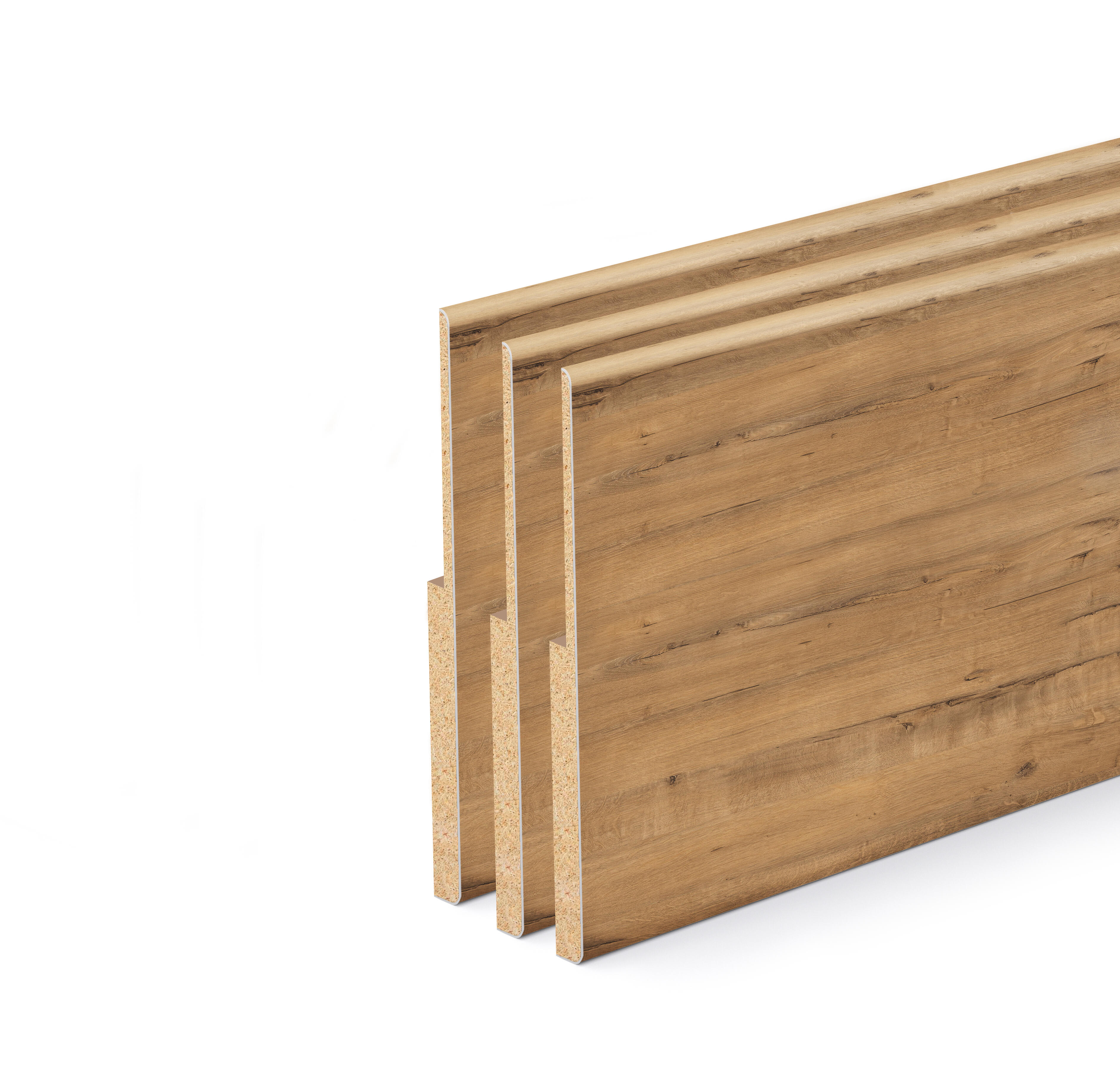 Kit de 3 recrecidos roble gold de 117x10mm