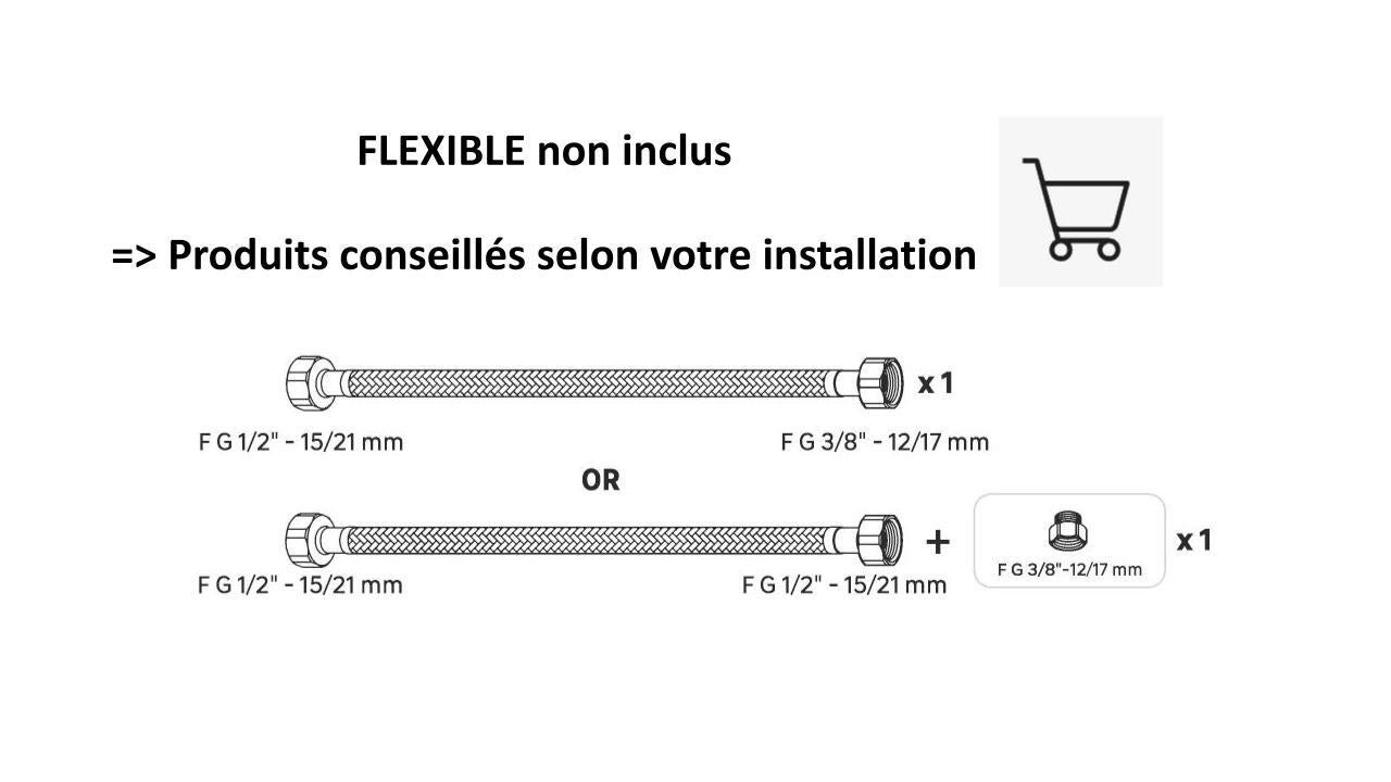 Robinet de lave-mains chrome, eau froide, Remix, SENSEA - 9
