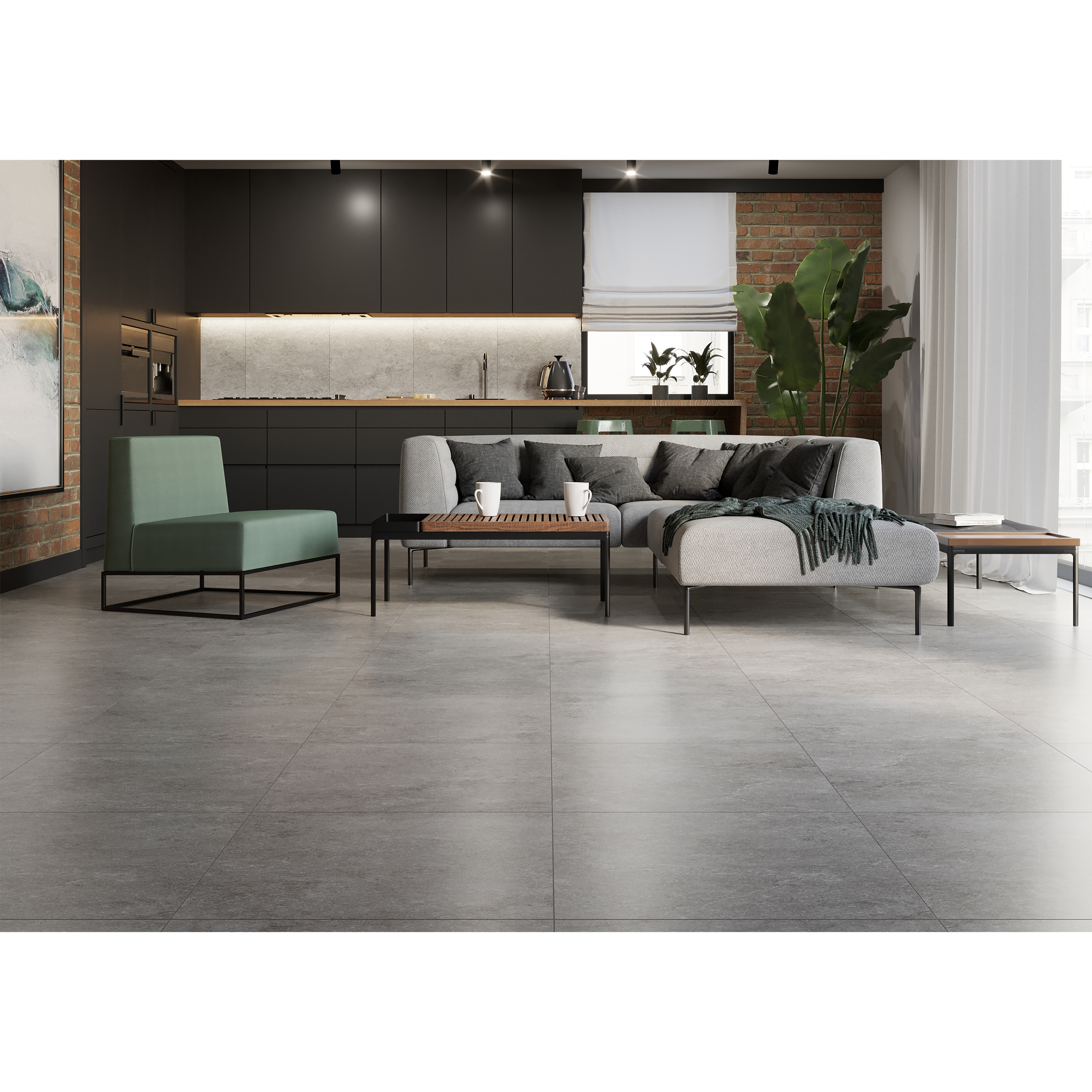 Gres szkliwiony Lapis Grey 60x119.5 Greenline Tiles - 10