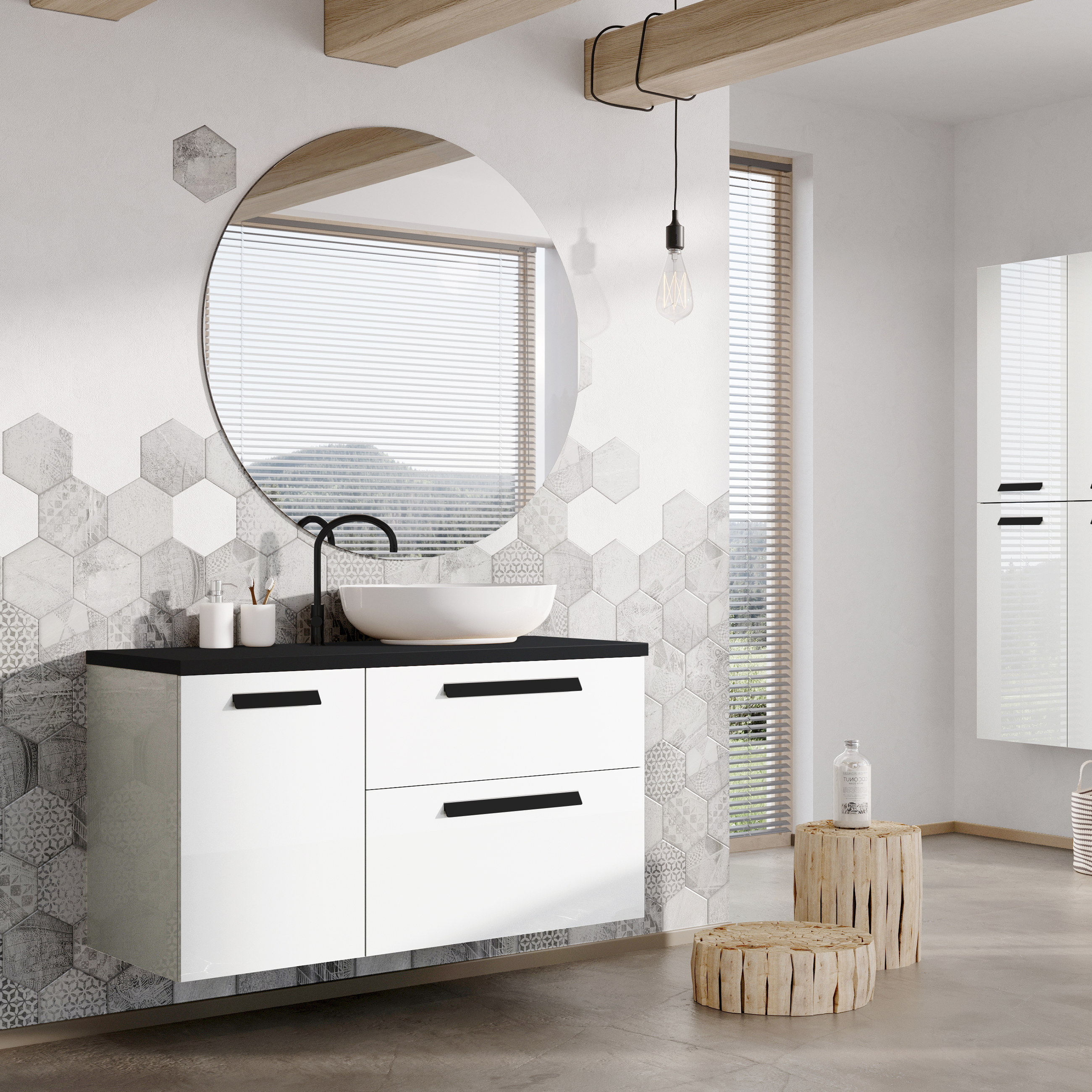 Lustro bez oświetlenia BULAJ 60 x 60 cm SENSEA - 4