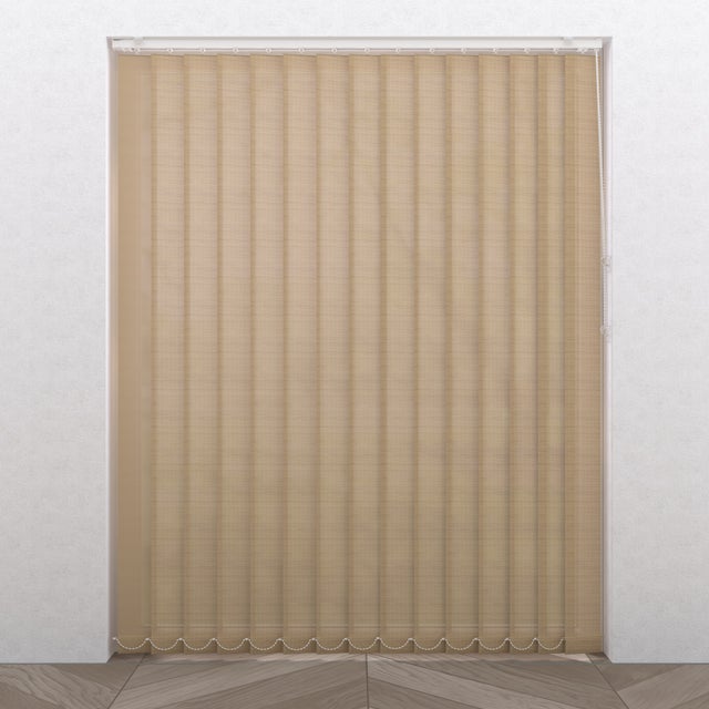 Lot de 5 lamelles de store californien Pure, l.8.9 x H.260 cm, naturel