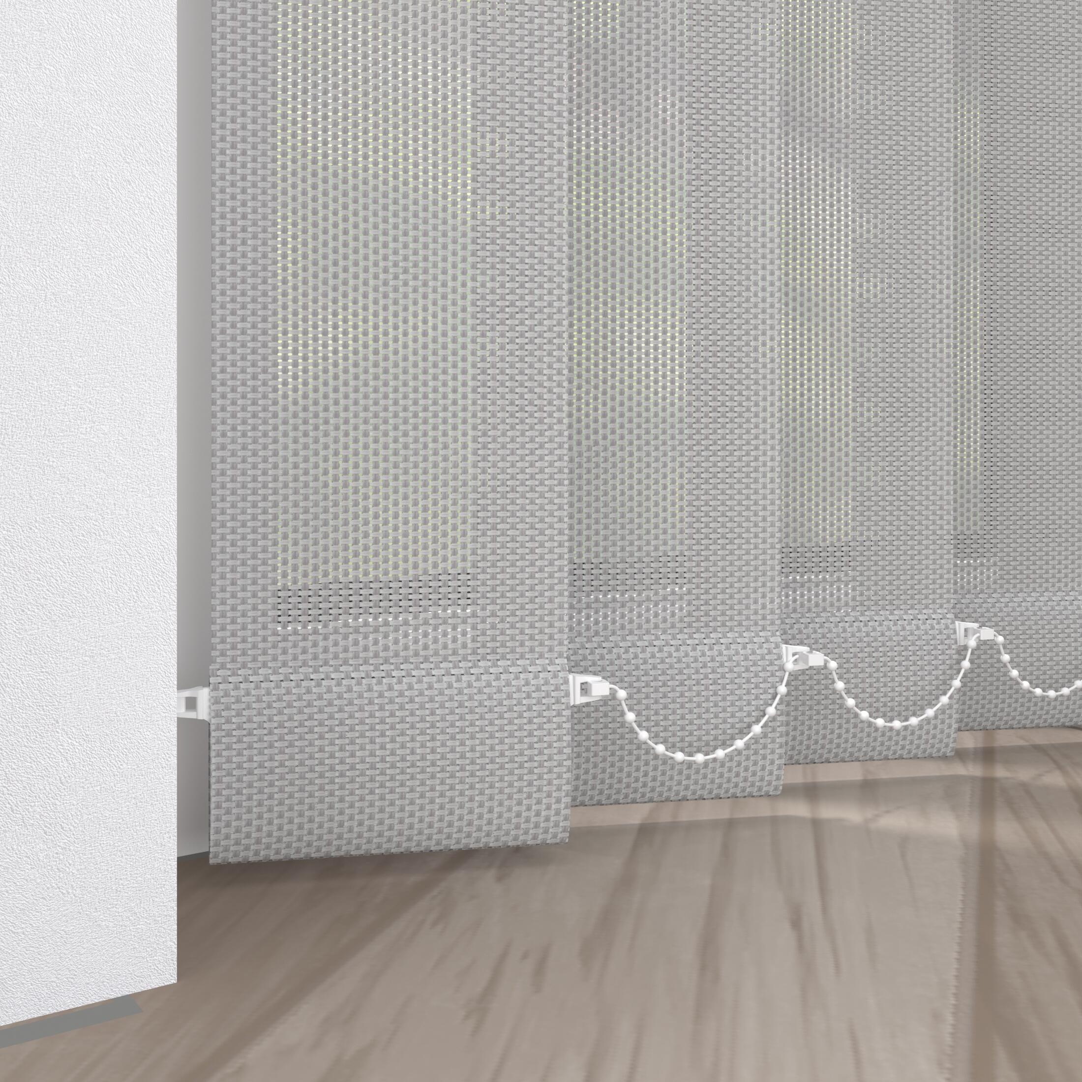 Lot de 5 lamelles de store californien Pure, l.8.9 x H.260 cm, screen gris clair - 3