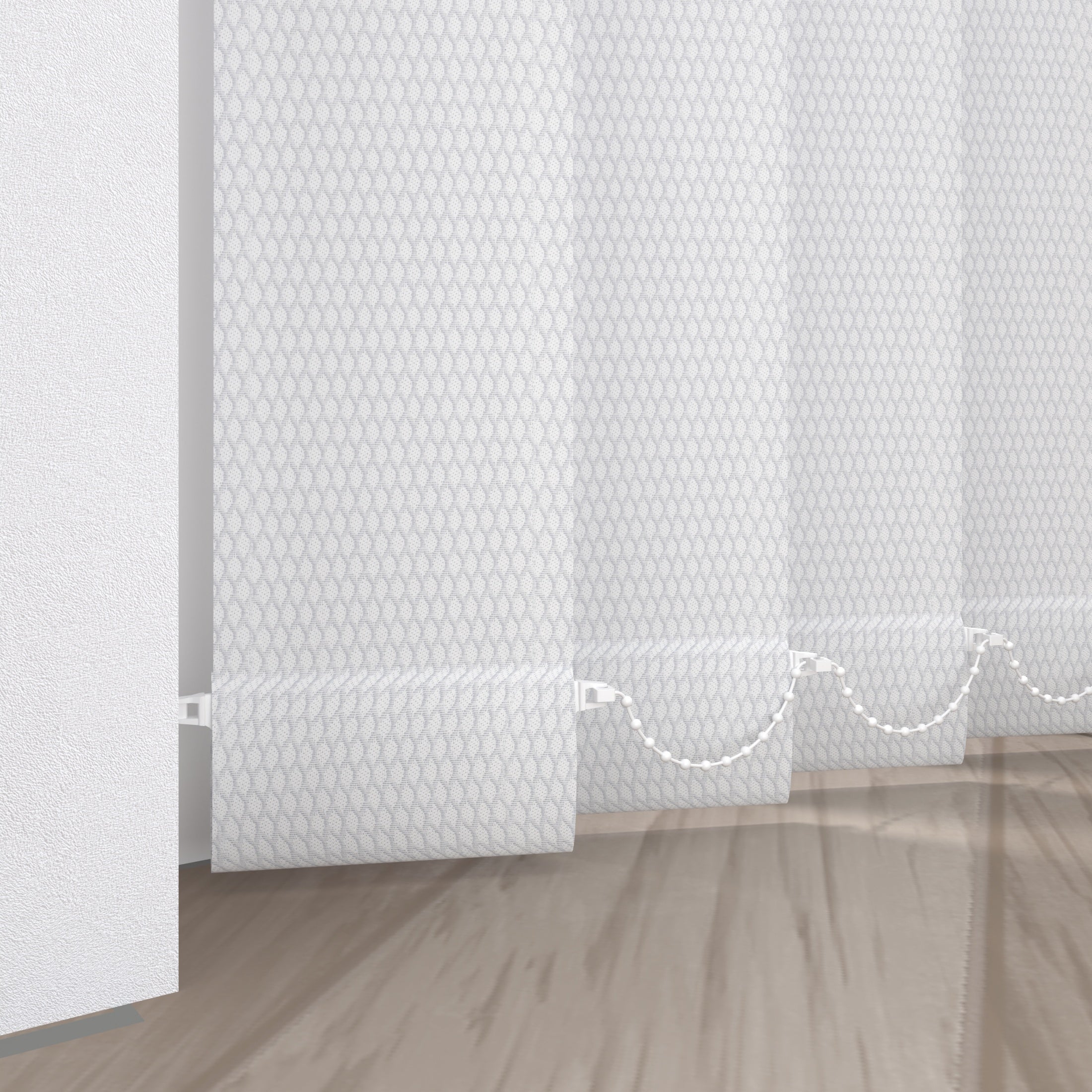 Lot de 5 lamelles de store californien Pure, l.8.9 x H.260 cm, blanc natking - 3
