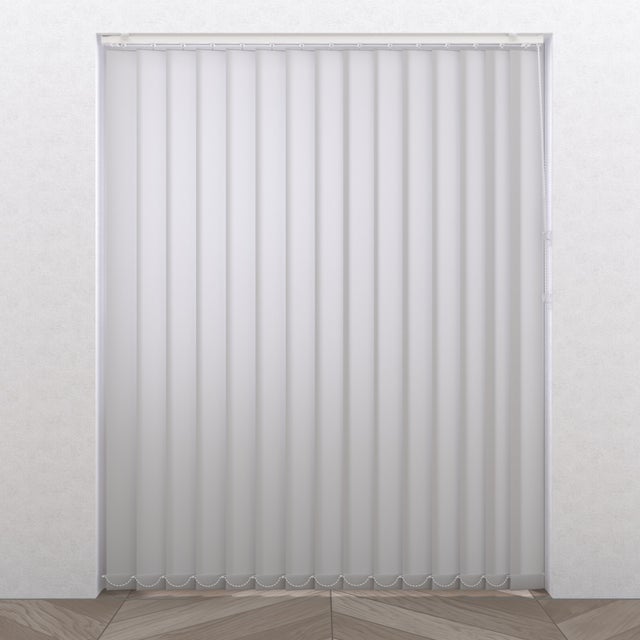 Lot de 5 lamelles de store californien Pure, l.8.9 x H.260 cm, gris clair