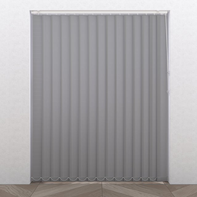 Lot de 5 lamelles de store californien Pure, l.8.9 x H.260 cm, gris panama