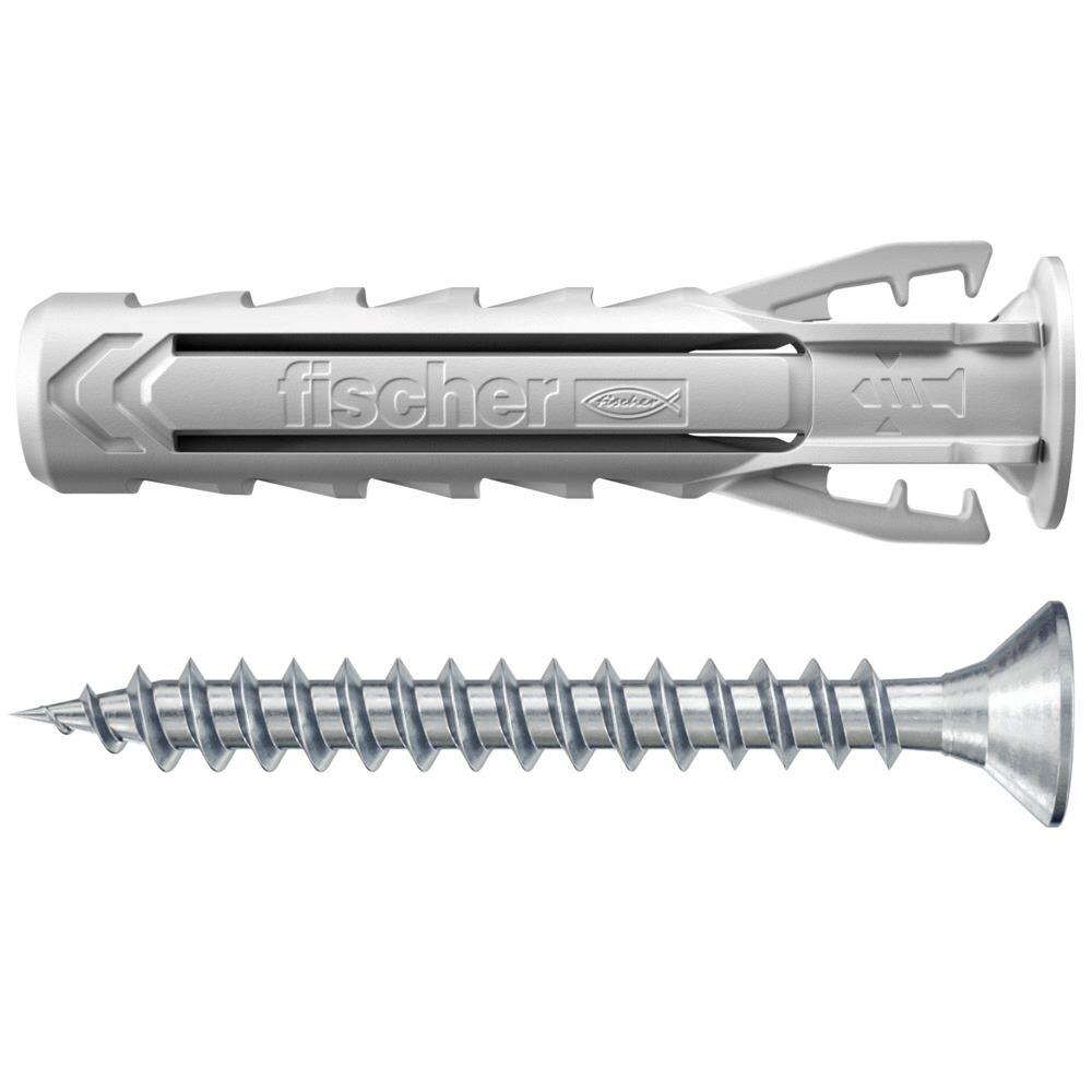 50 chevilles nylon et 50 vis à expansion SX Plus FISCHER, Diam.6 x L.30 mm - 6