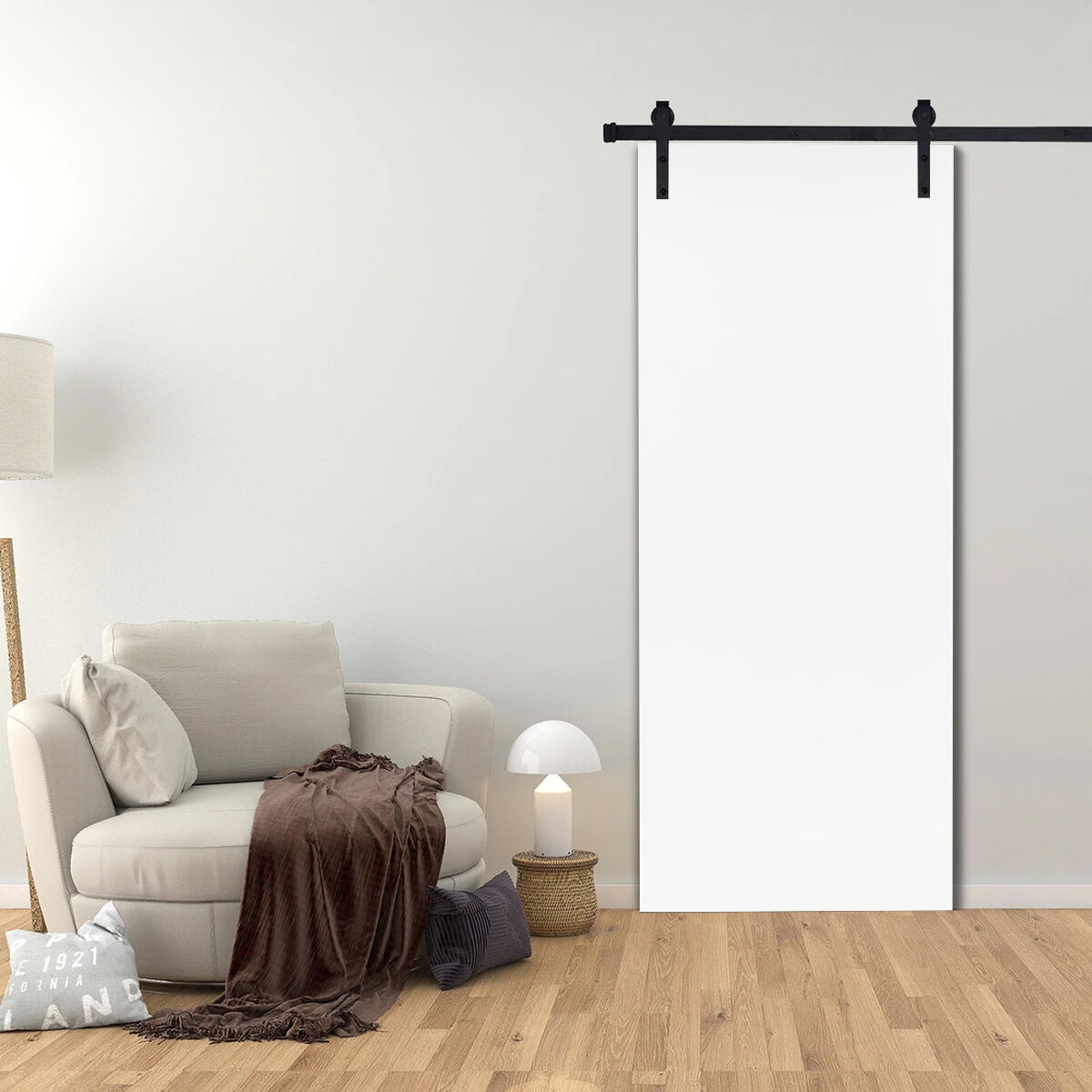 Anta per porta scorrevole Pearl in legno  bianco L 92.5 x H 211.5 cm sp.44 mm reversibile - 2