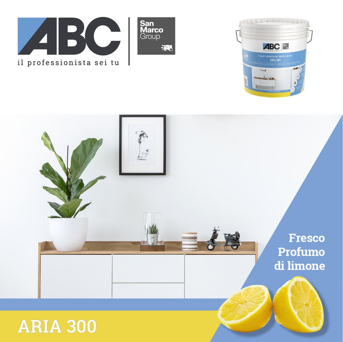 Pittura per interni per parete e soffitto traspirante, ABC Aria 300 SAN MARCO Group bianco opaco, 14 L - 3