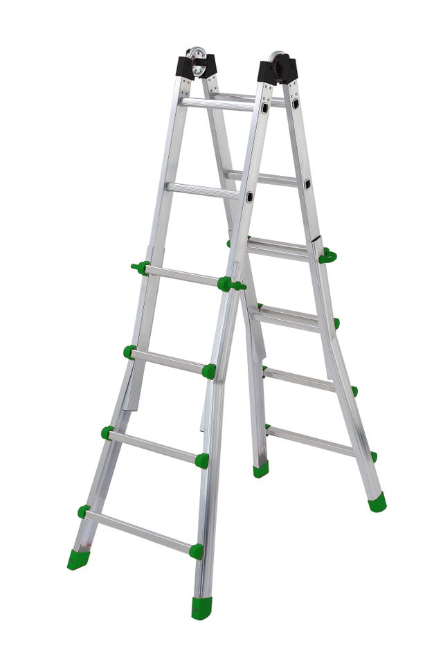 Scala telescopica SELEKTA in alluminio portata massima 125 kg D.lgs 81/08 per lavori fino a 4.72 m