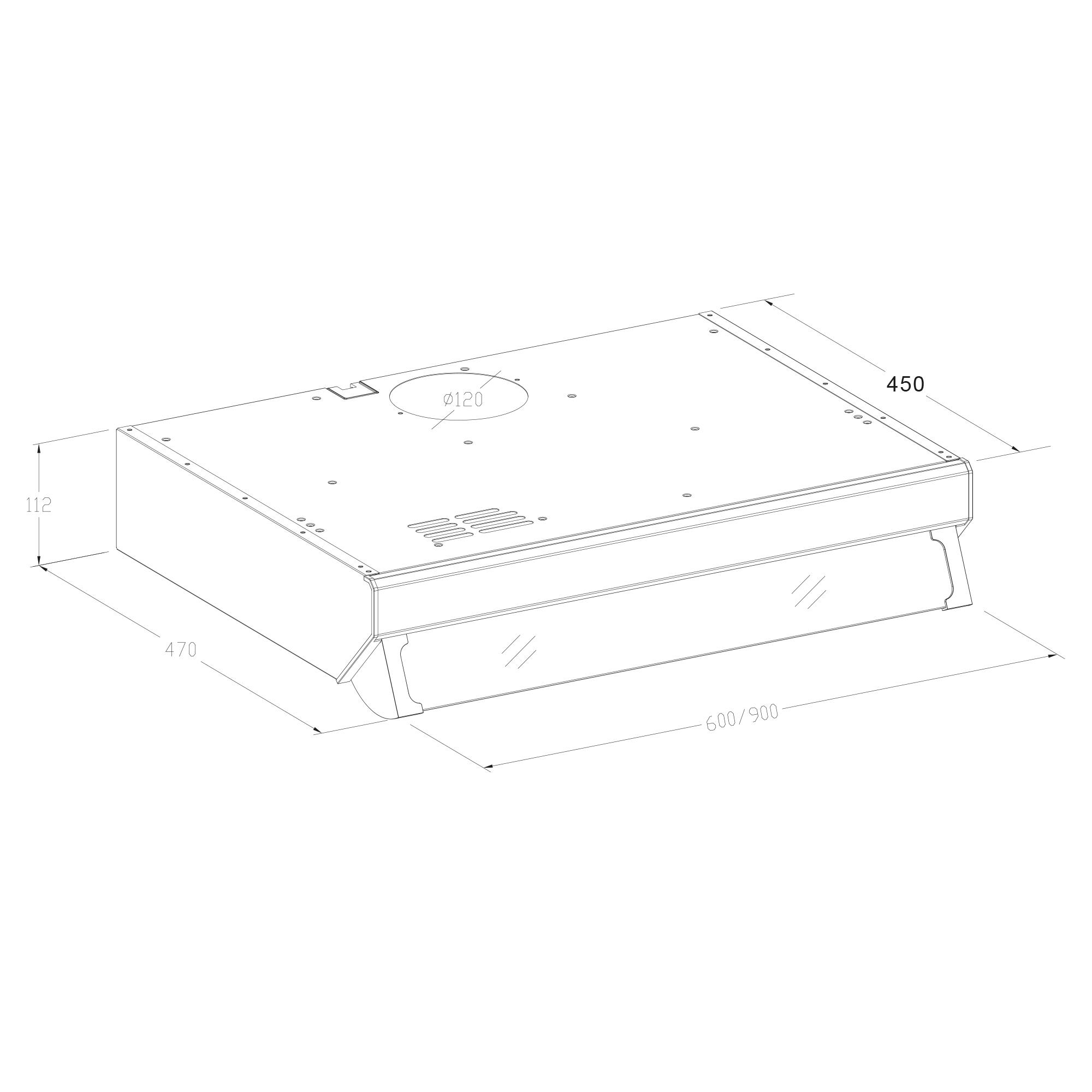 Exaustor de móvel 60 cm 205 m³/h branco Apelson AIR 101 II - 6