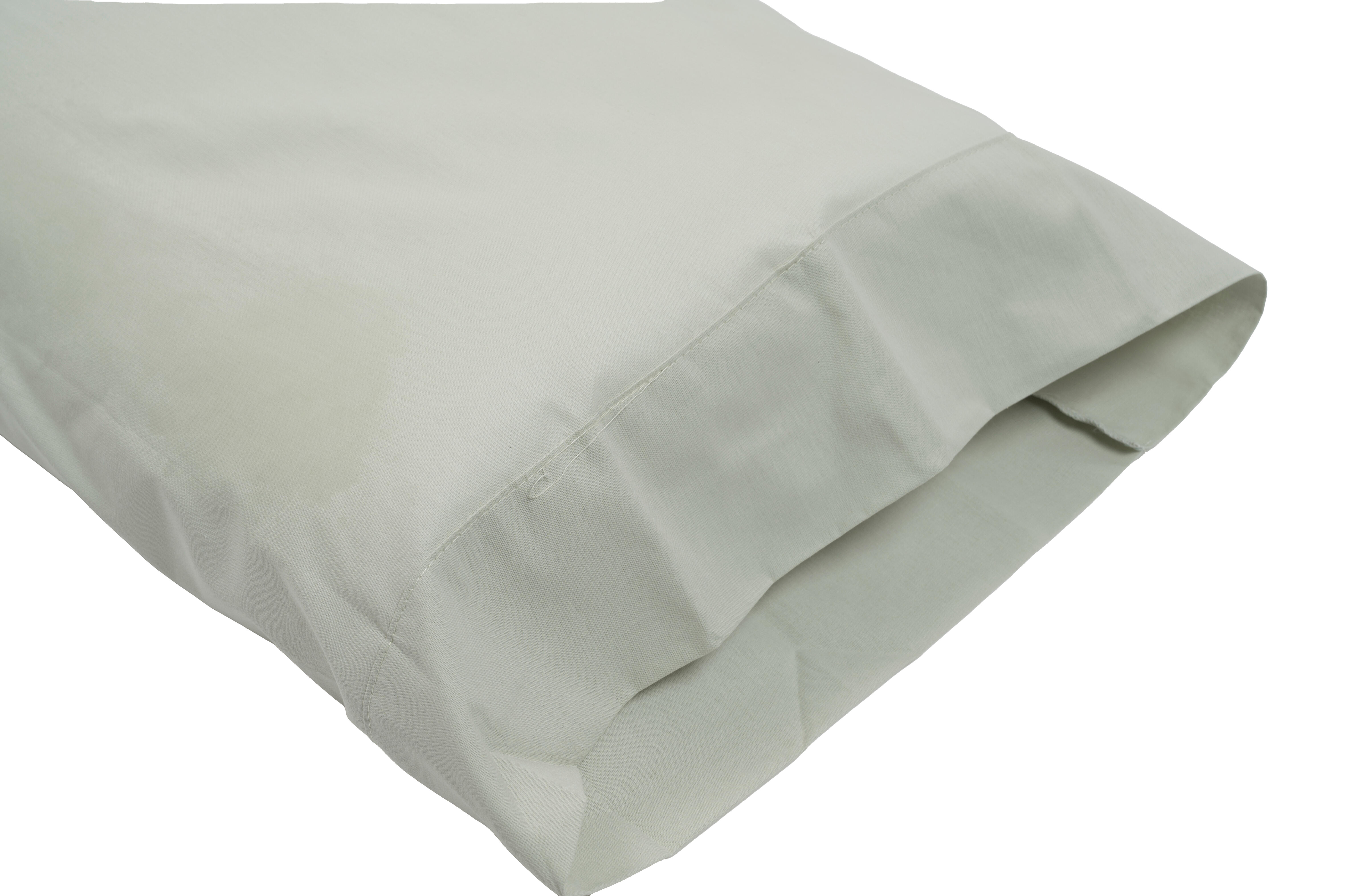 Funda de almohada Esencial algodón 144 hilos verde agua 45 x 170 cm para cama de 150 cm - 2