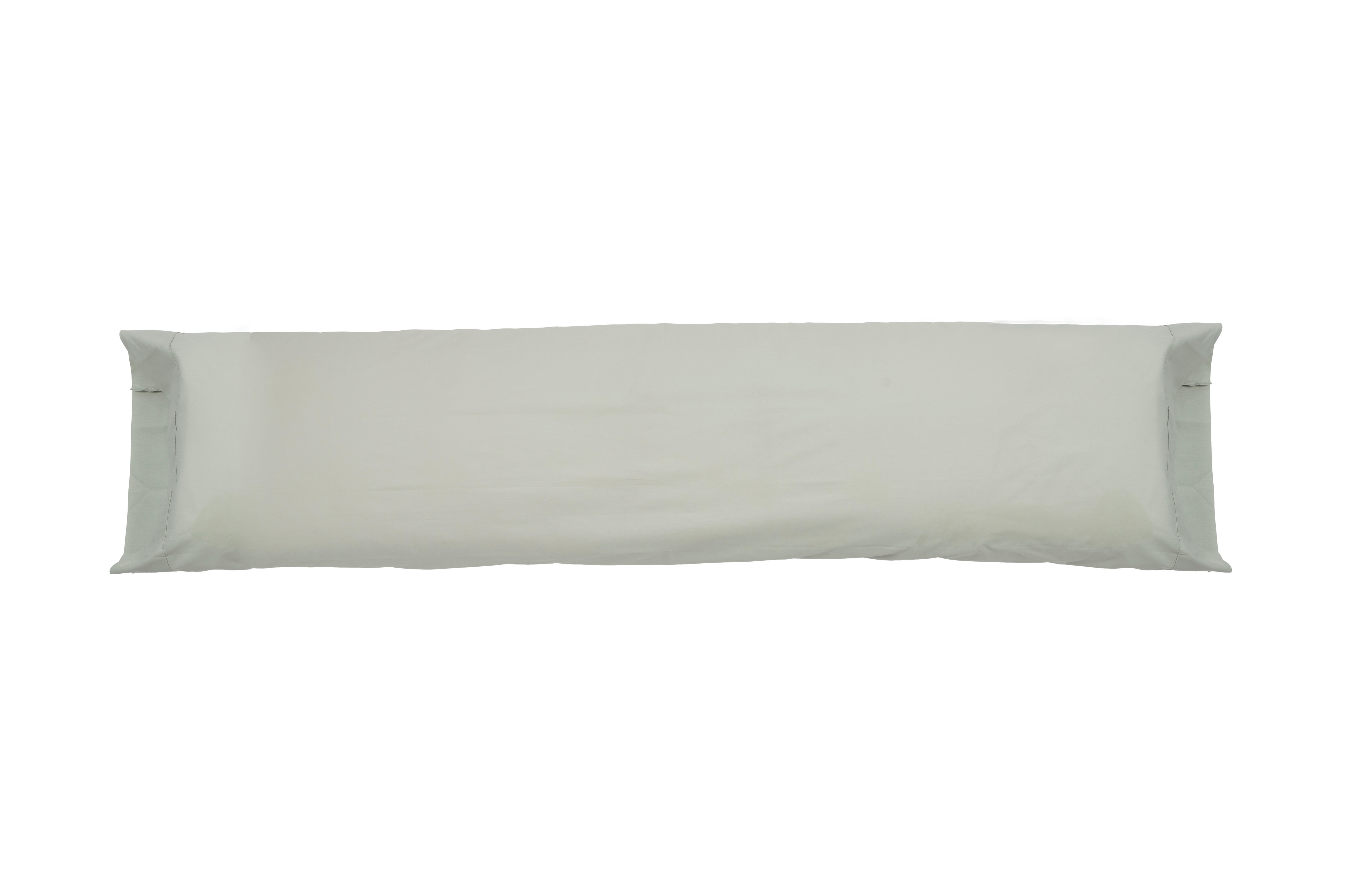Funda de almohada Esencial algodón 144 hilos verde agua 45 x 170 cm para cama de 150 cm - 4