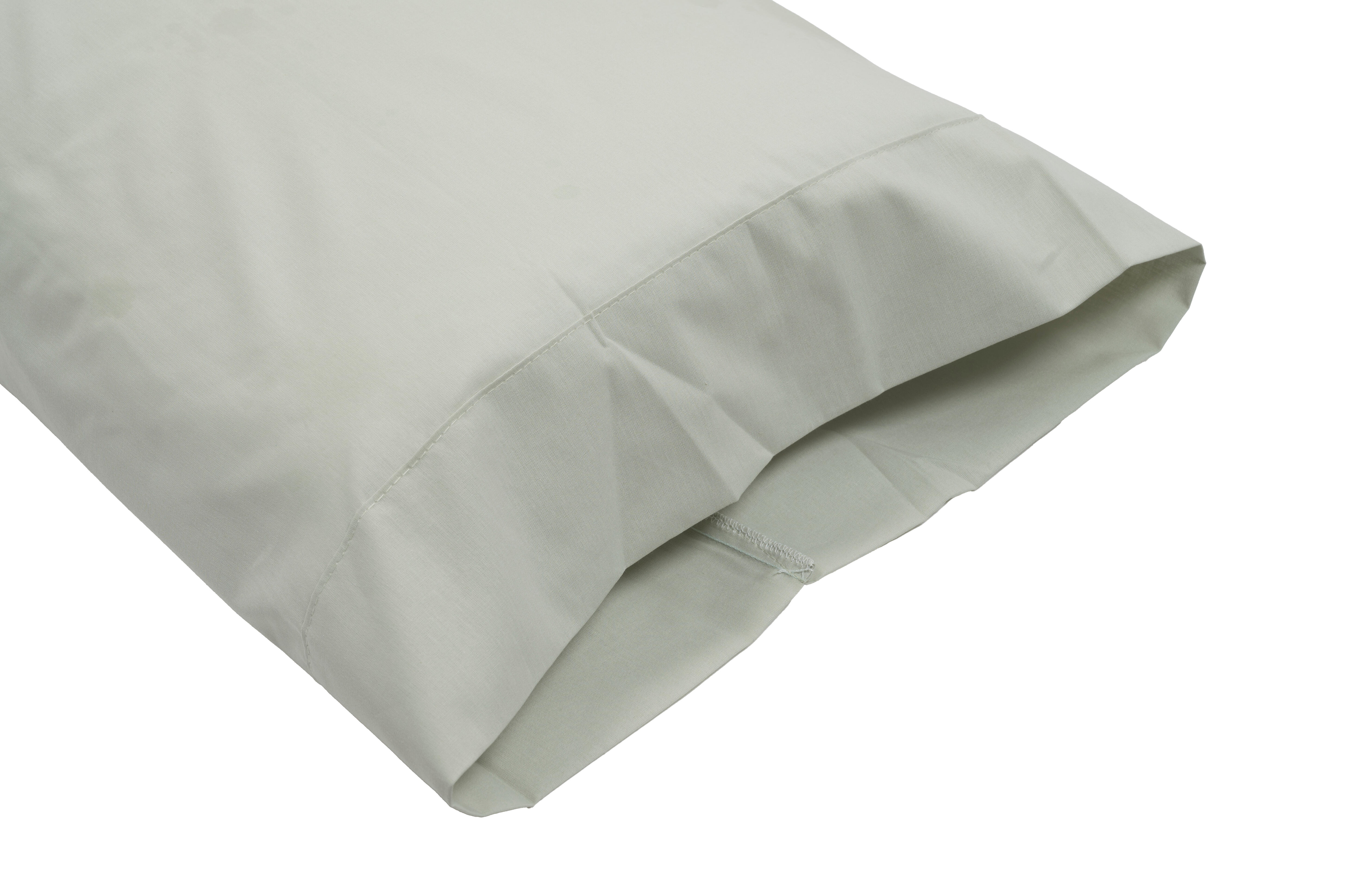 2 Fundas de almohada Esencial algodón 144 hilos verde agua 50 x 105 cm para cama de 90, 105, 180, 200 cm - 2