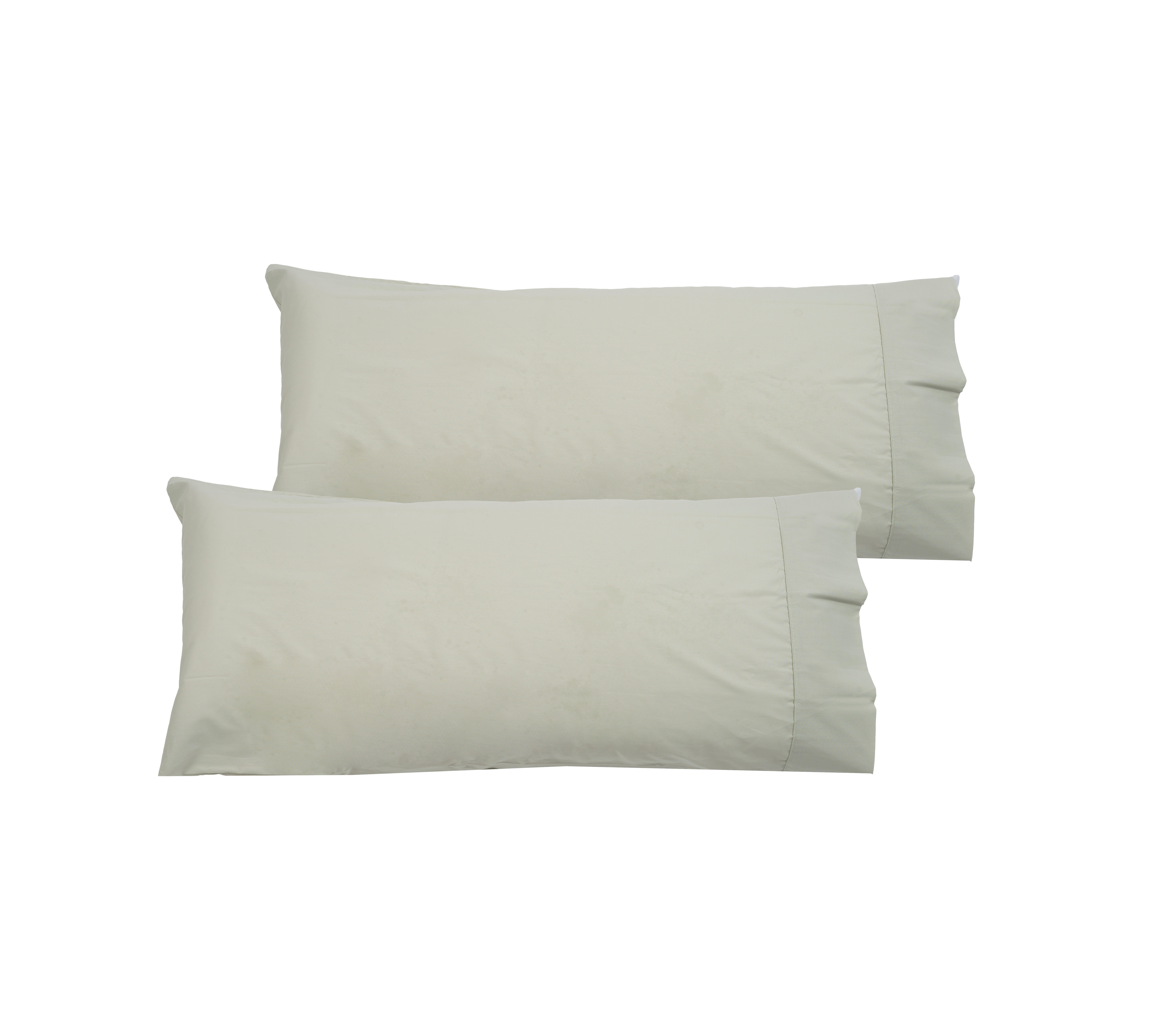 2 Fundas de almohada Esencial algodón 144 hilos verde agua 50 x 75 cm para cama de 135, 140, 150, 160 cm - 5