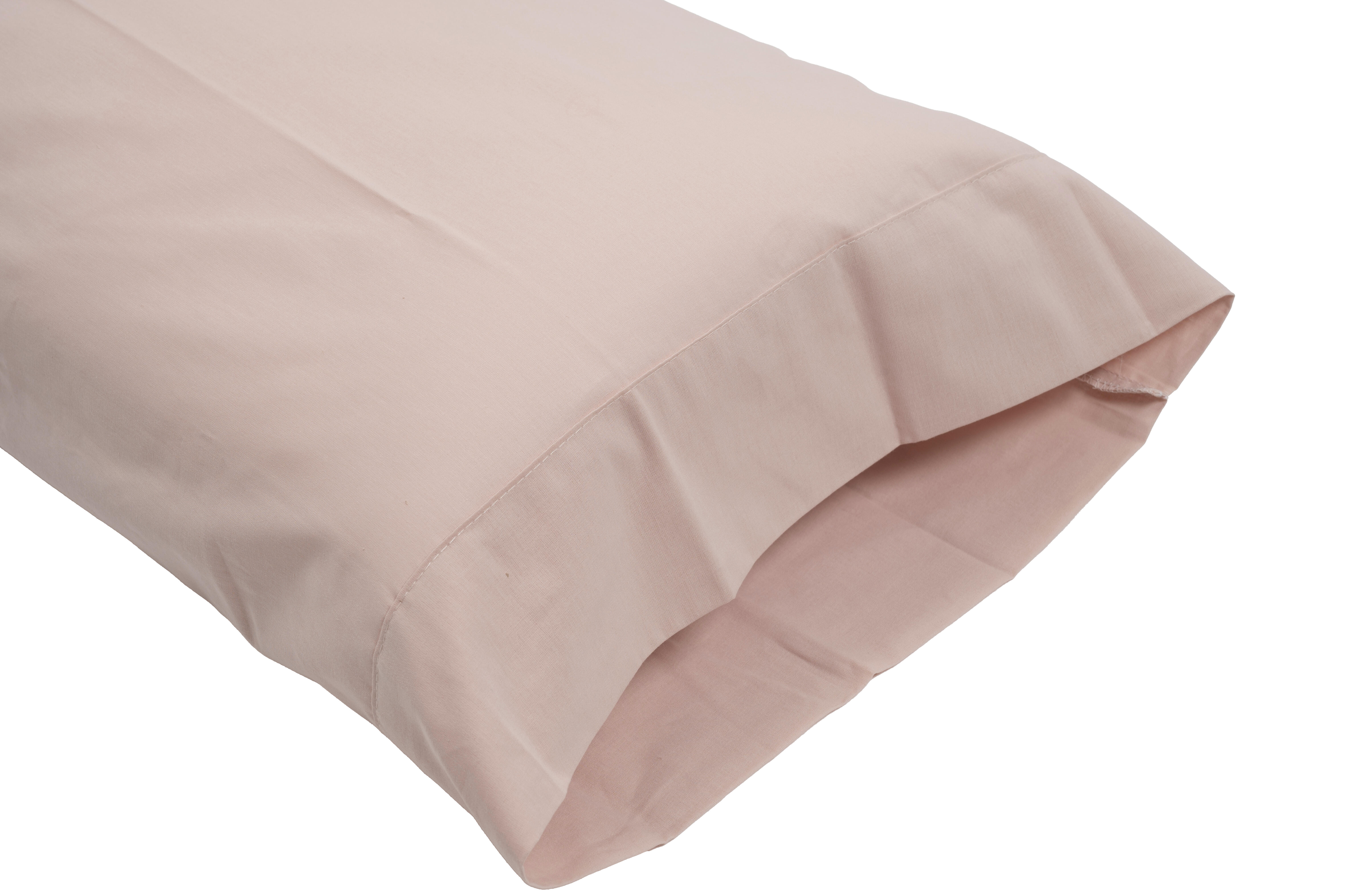 Funda de almohada   algodón 144 hilos rosa palo 45 x 110 cm - 3