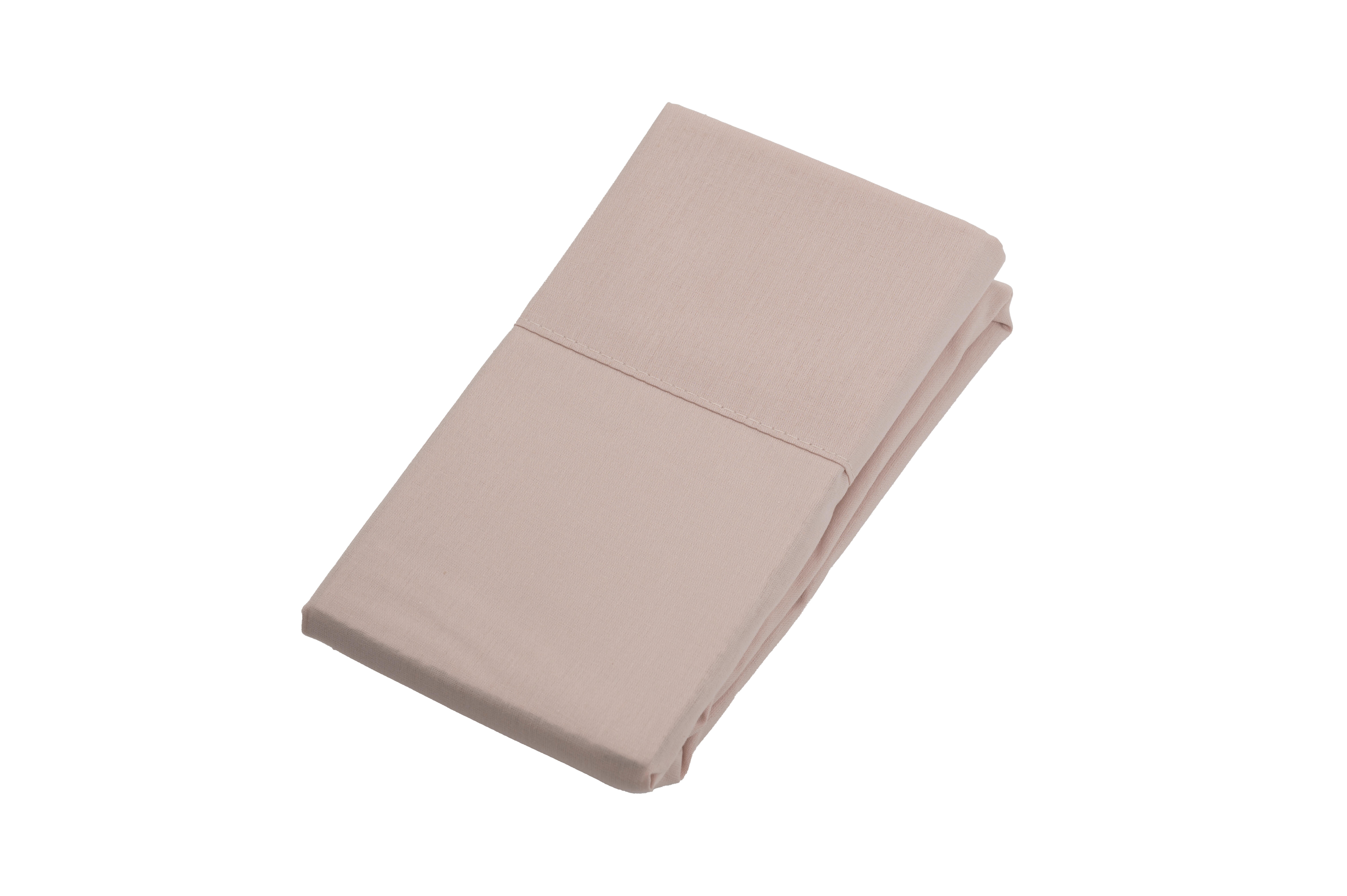 Funda de almohada Esencial algodón 144 hilos rosa palo 45 x 155 cm para cama de 135 cm - 5