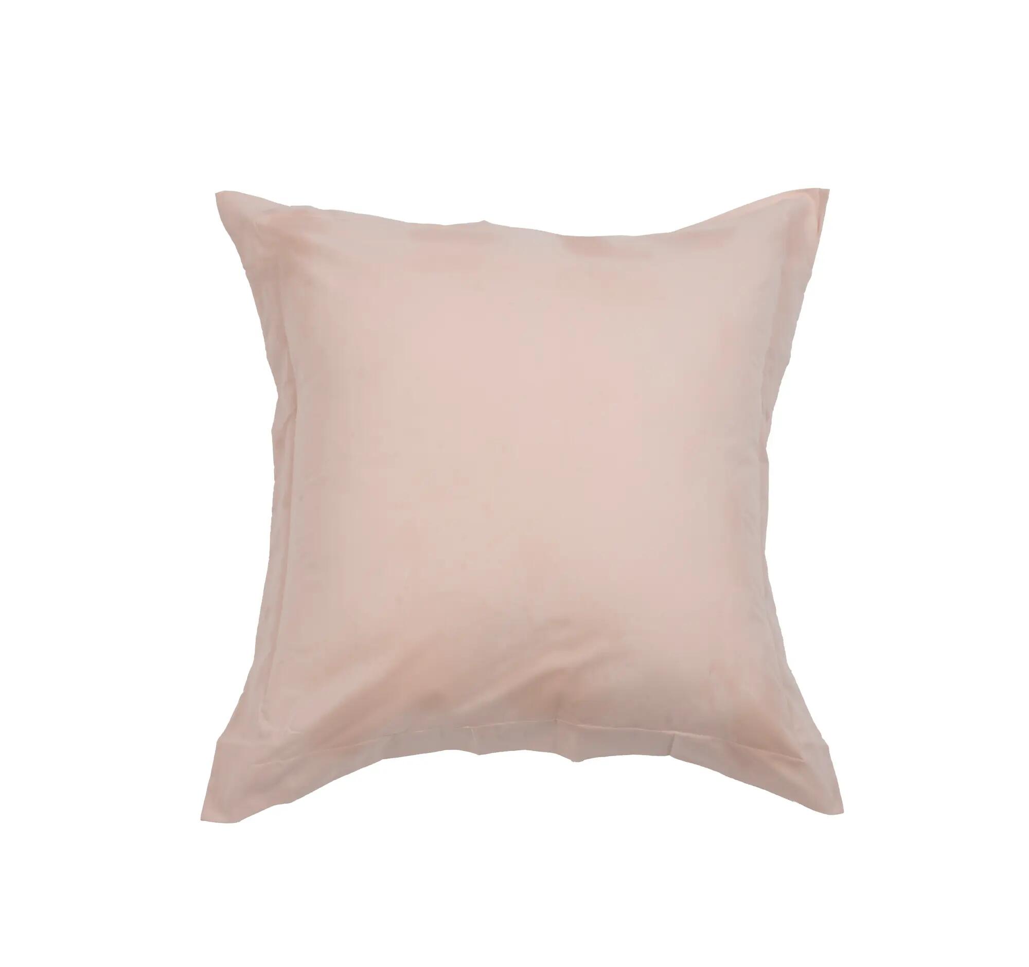 Funda para cuadrante de cama algodón 144 hilos rosa palo 60 x 60 cm