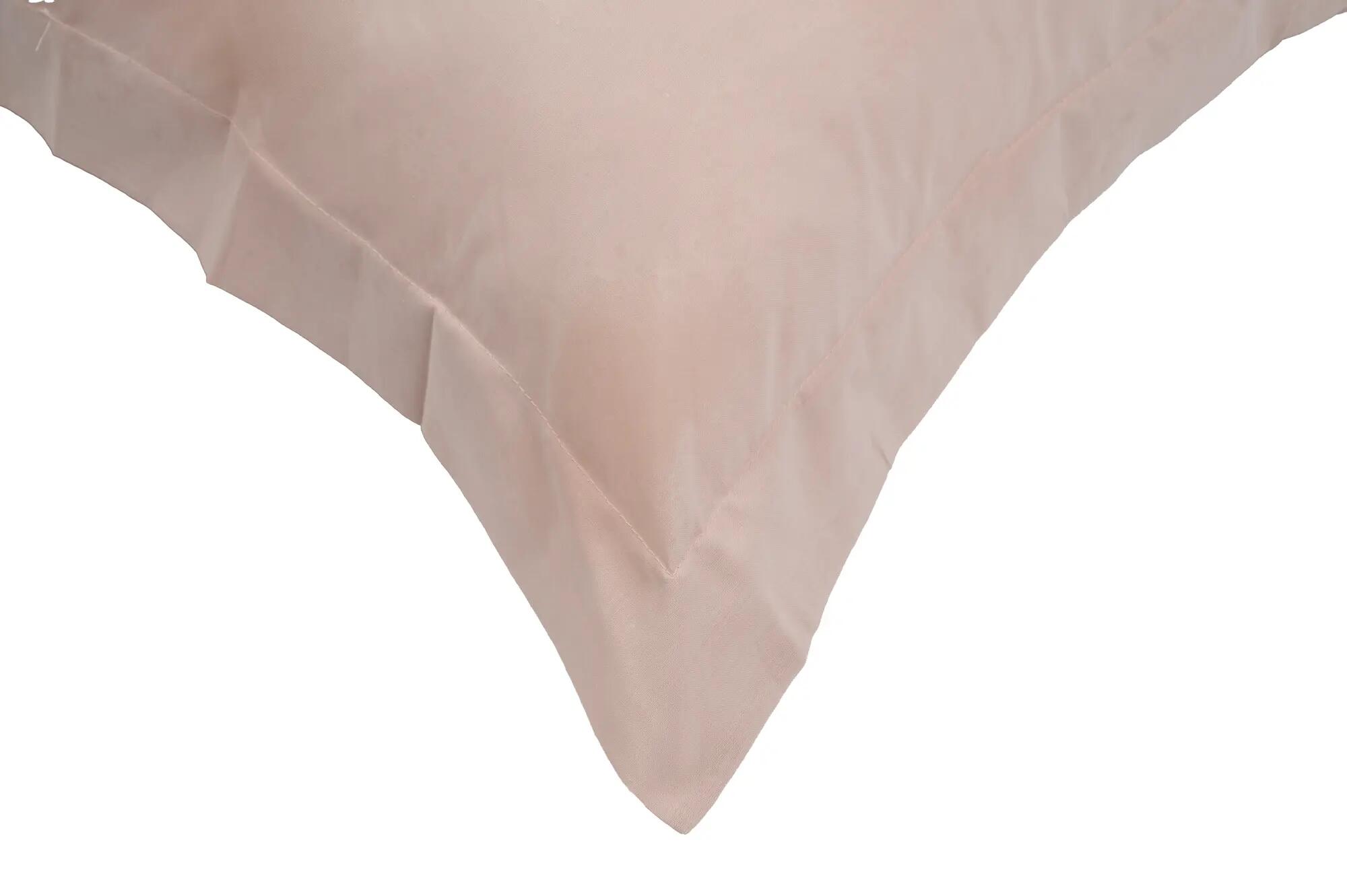 Funda para cuadrante de cama   algodón 144 hilos Esencial rosa palo 60 x 60 cm - 5