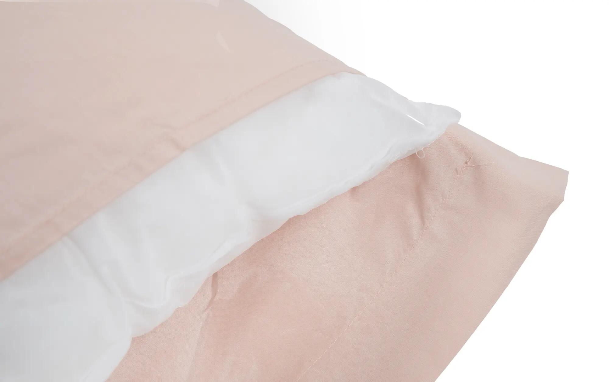 Funda para cuadrante de cama   algodón 144 hilos Esencial rosa palo 60 x 60 cm - 4