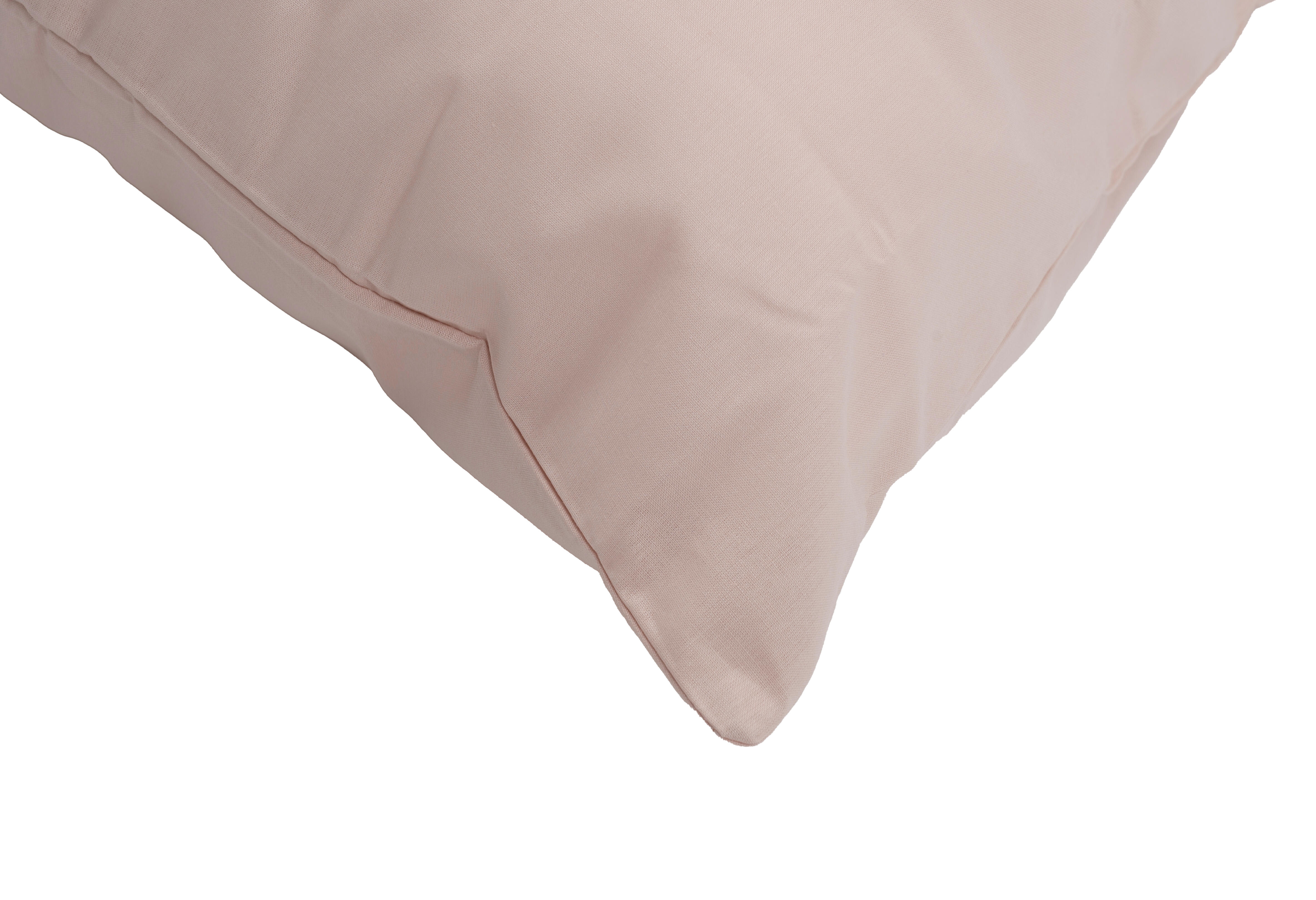 2 Fundas de almohada Esencial algodón 144 hilos rosa palo 50 x 85 cm para cama de 90 cm - 9