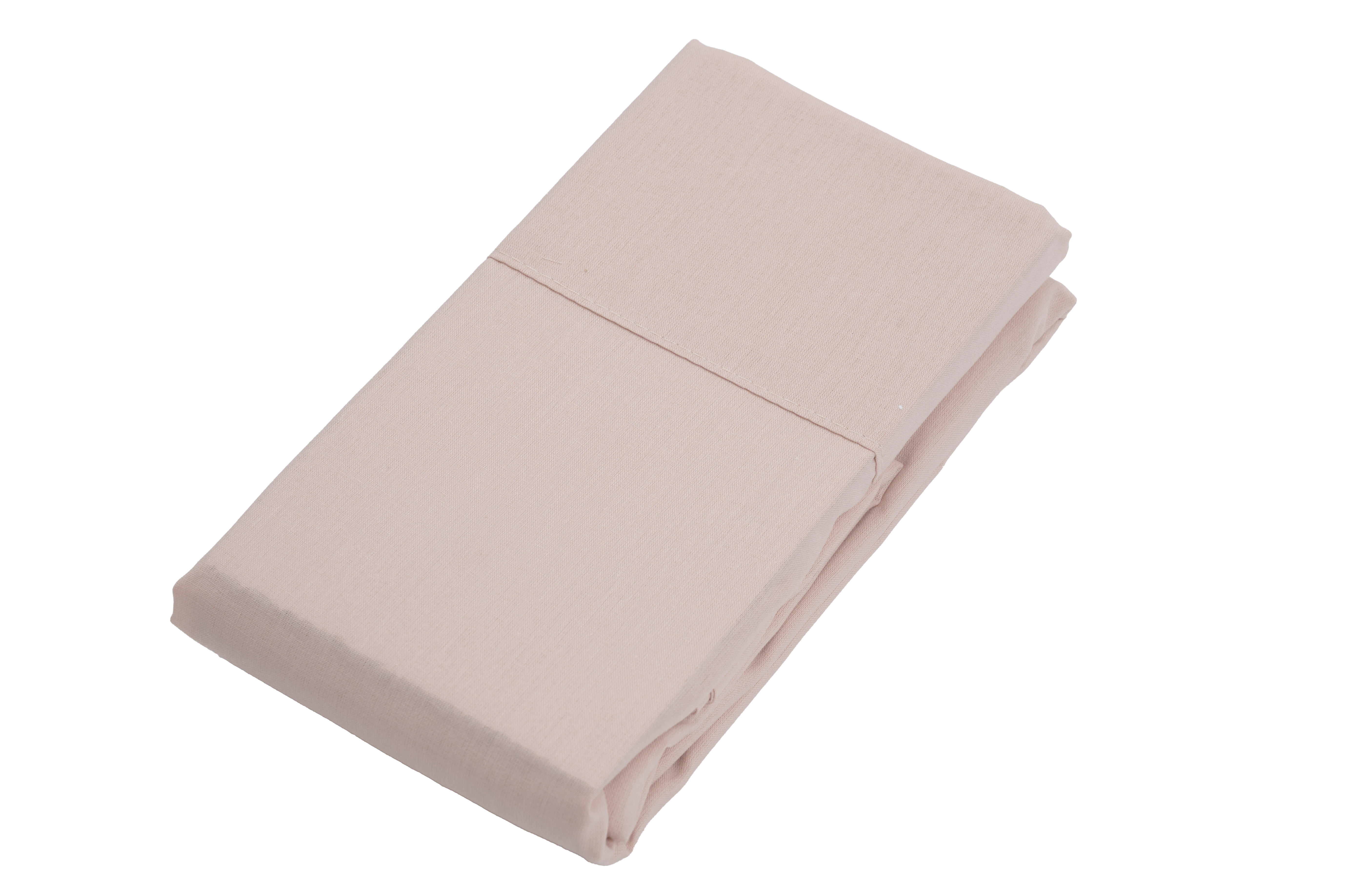 2 Fundas de almohada Esencial algodón 144 hilos rosa palo 50 x 85 cm para cama de 90 cm - 4