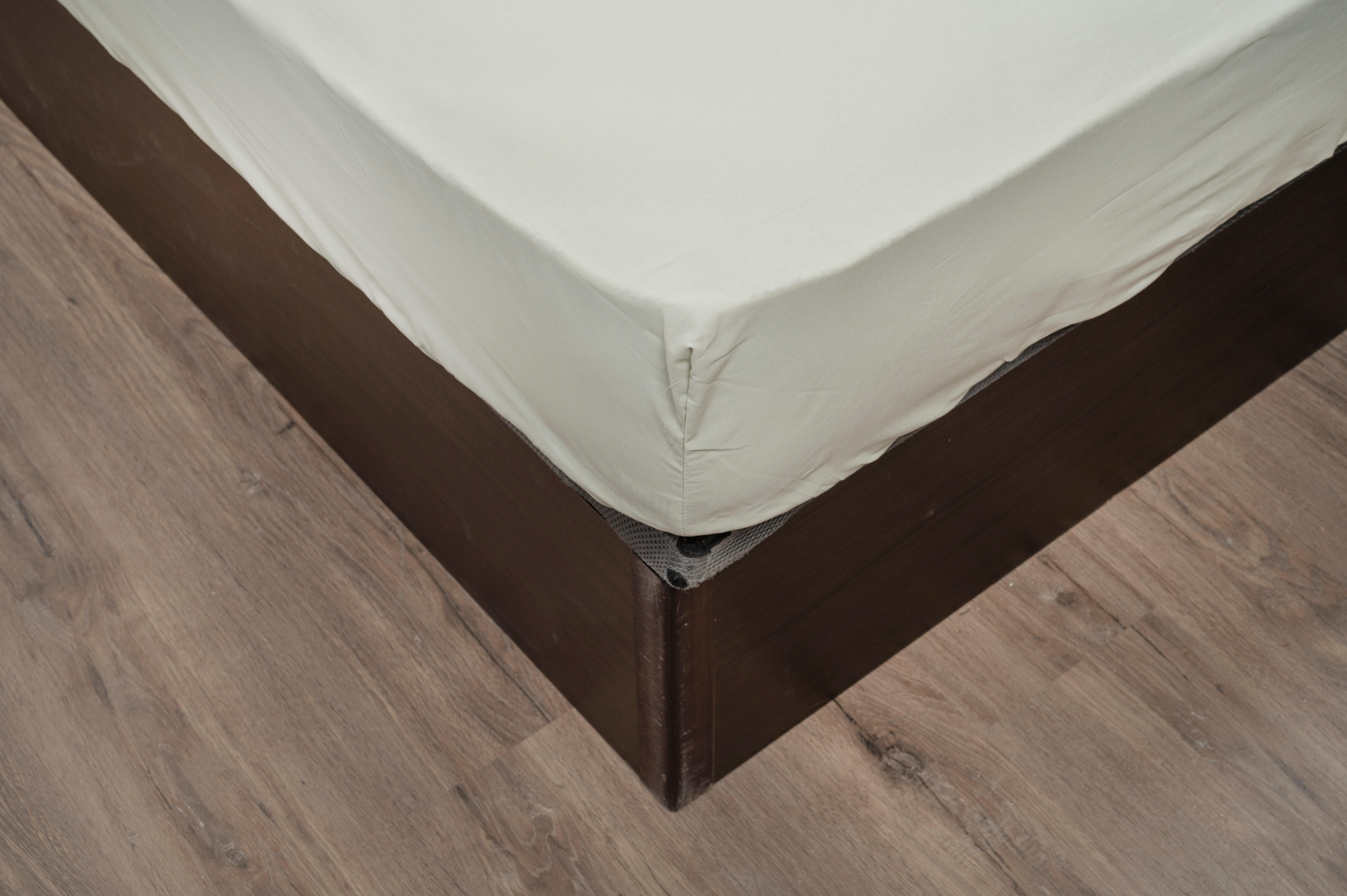 Sábana bajera con elástico Esencial algodón 144 hilos verde agua 180x200 para cama 180 cm - 7