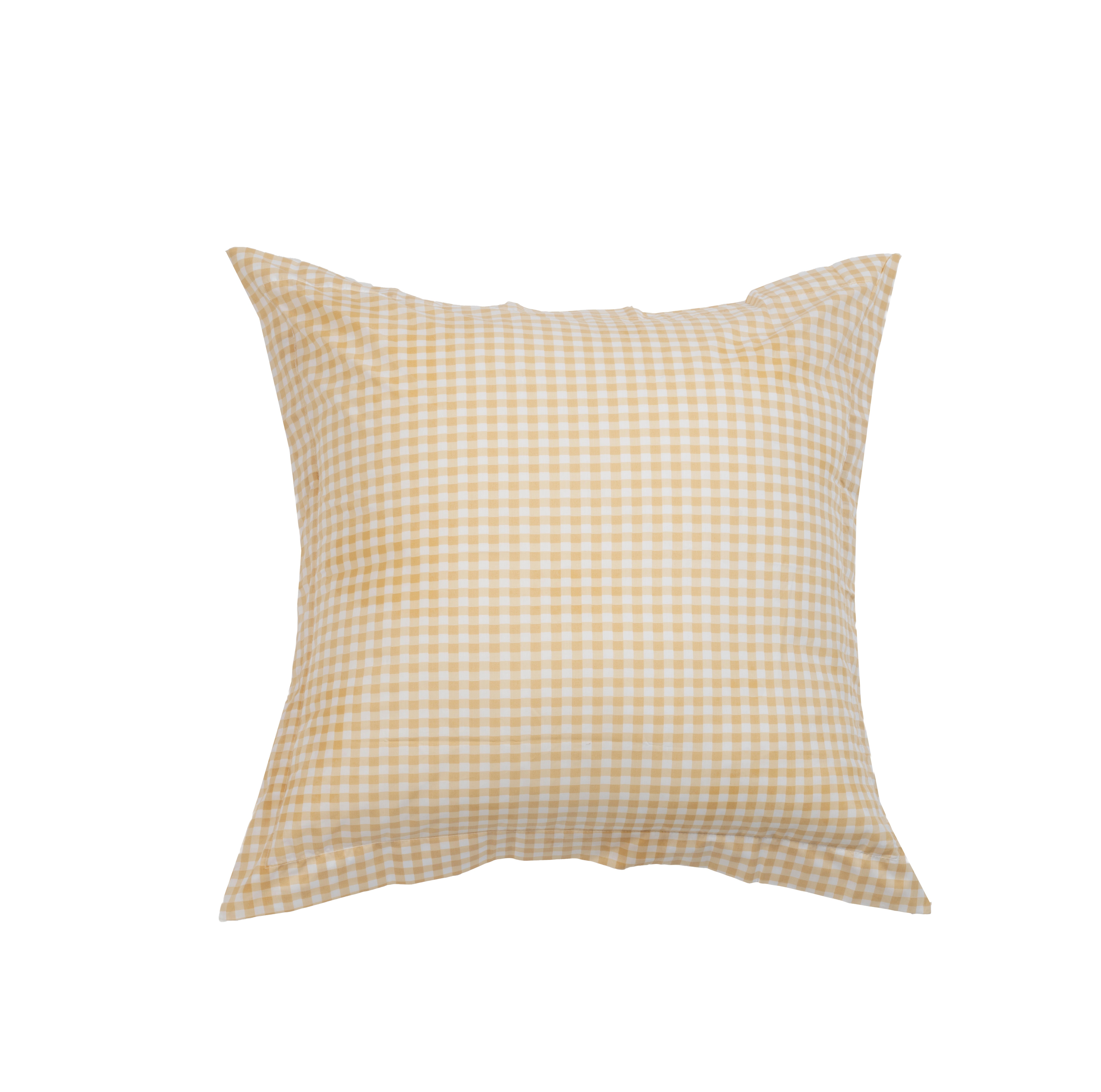 Funda para cuadrante de cama algodón 180 hilos mostaza 60 x 60 cm