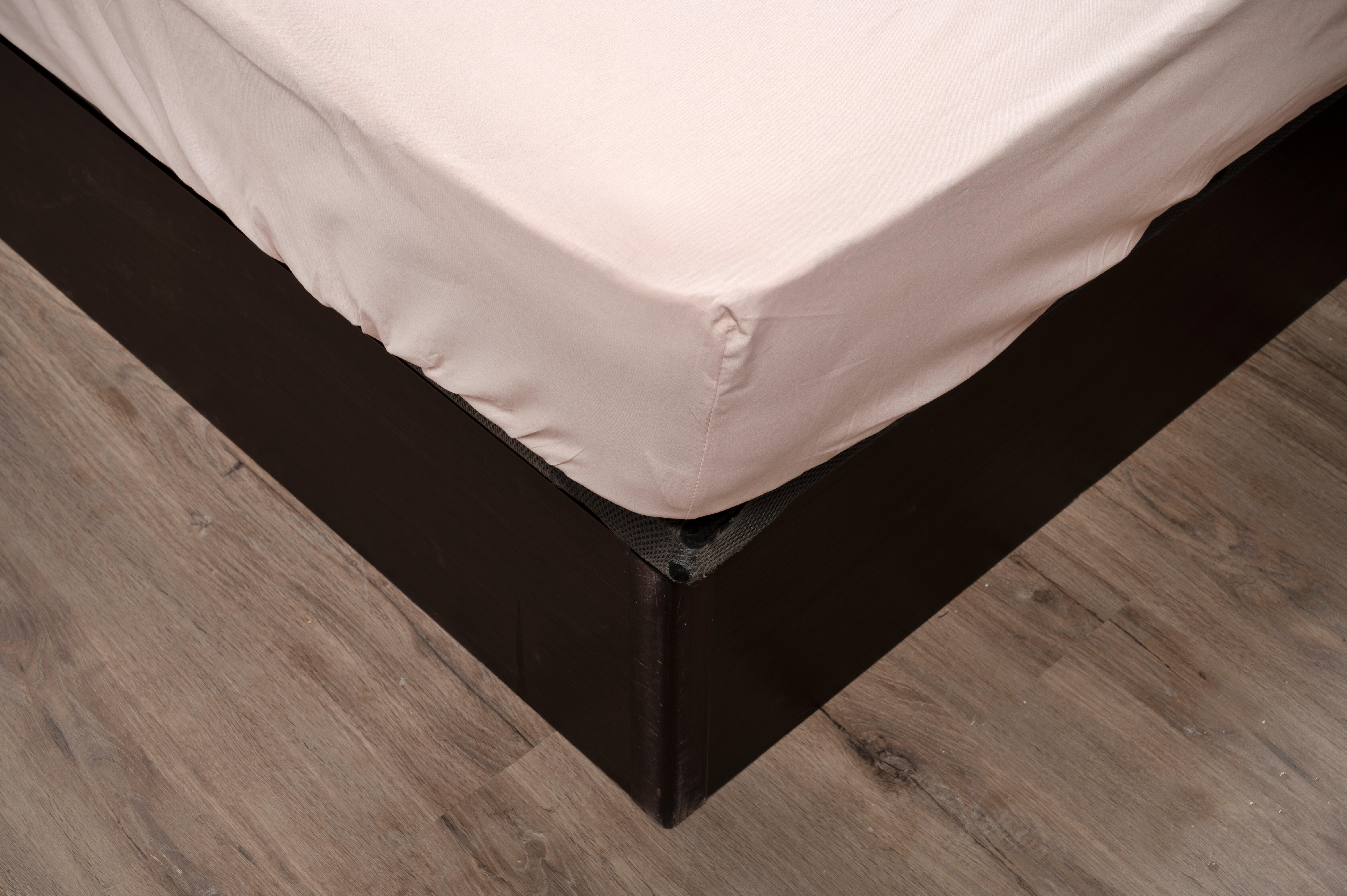 Sábana bajera con elástico Esencial algodón 144 hilos rosa palo 90x200 para cama 90 cm - 8