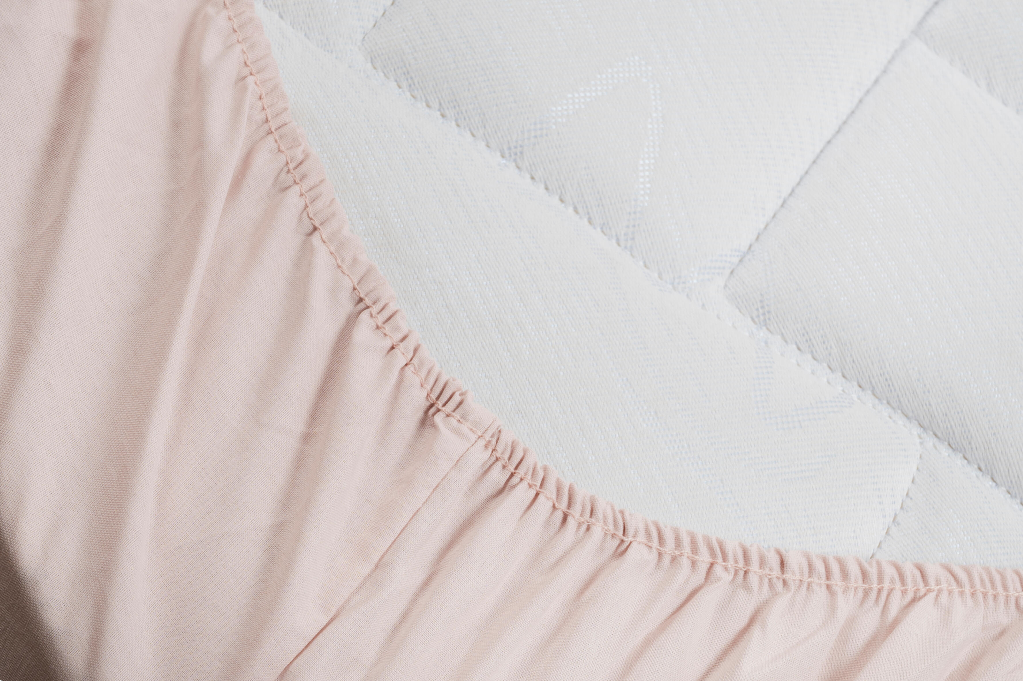 Sábana bajera con elástico Esencial algodón 144 hilos rosa palo 90x200 para cama 90 cm - 7