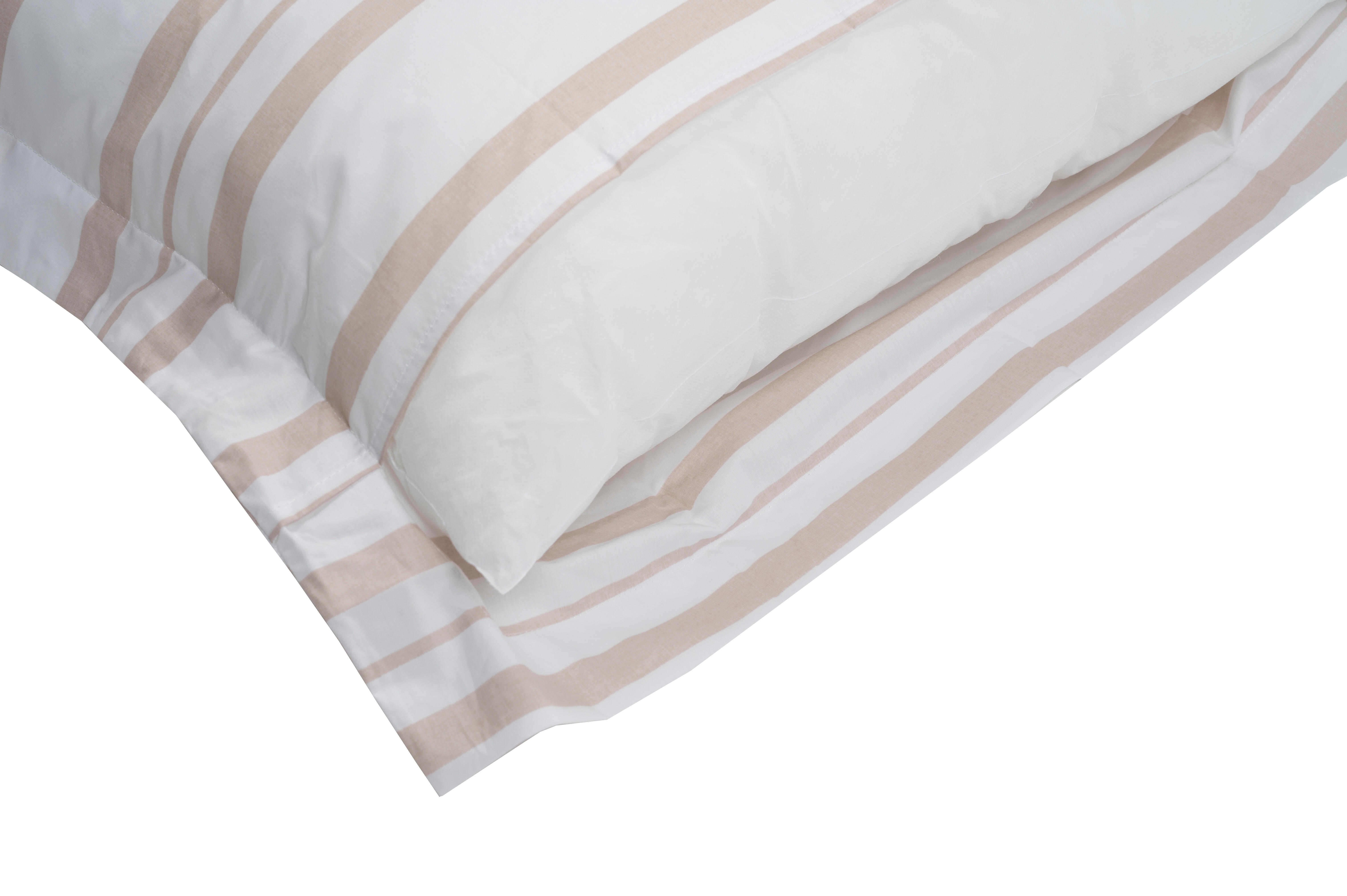 Funda para cuadrante de cama Liena algodón percal 180 hilos beige 60 x 60 cm para cama de 90, 135, 150, 160, 180, 200 cm - 4