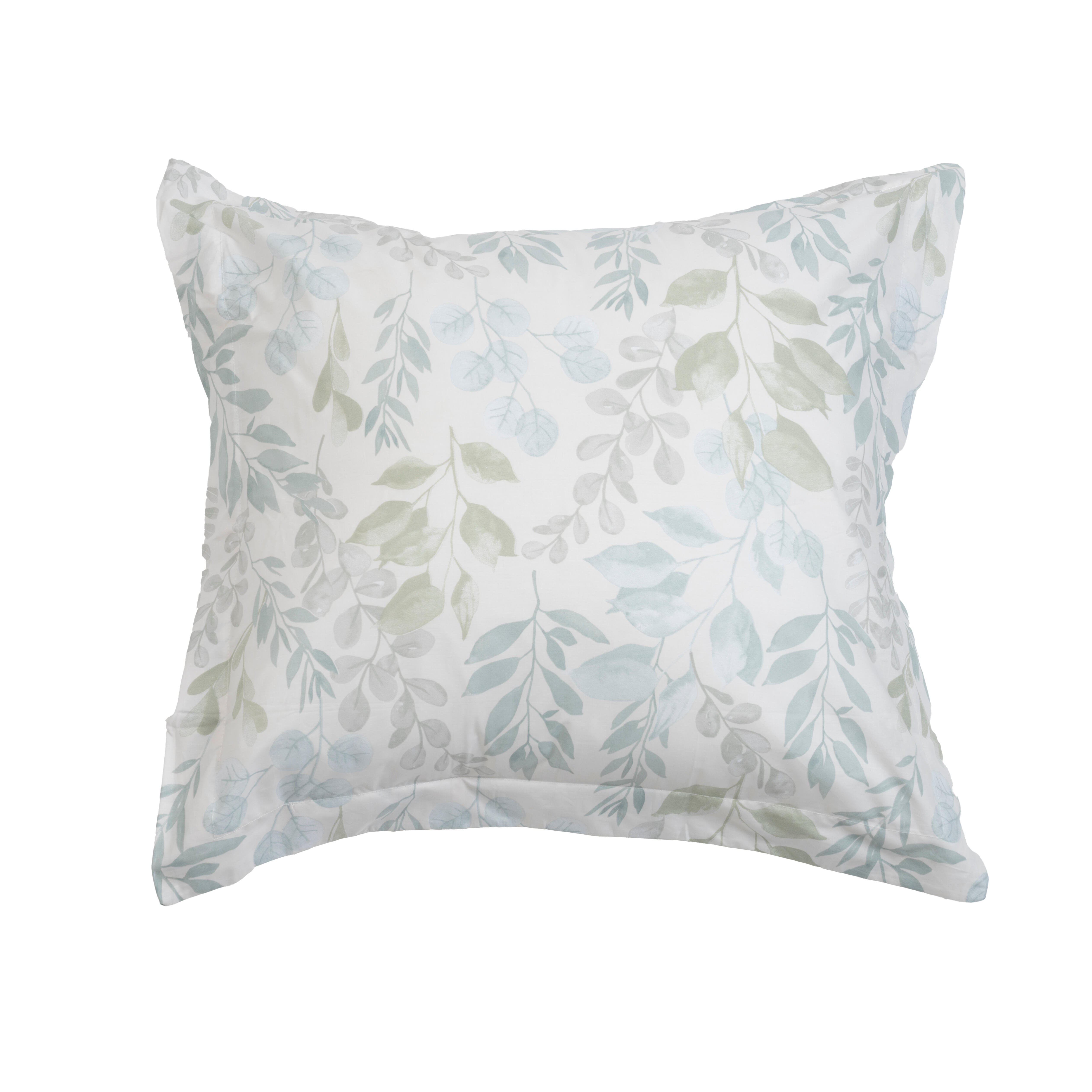 Funda para cuadrante de cama velia algodón 180 hilos verde 60 x 60 cm