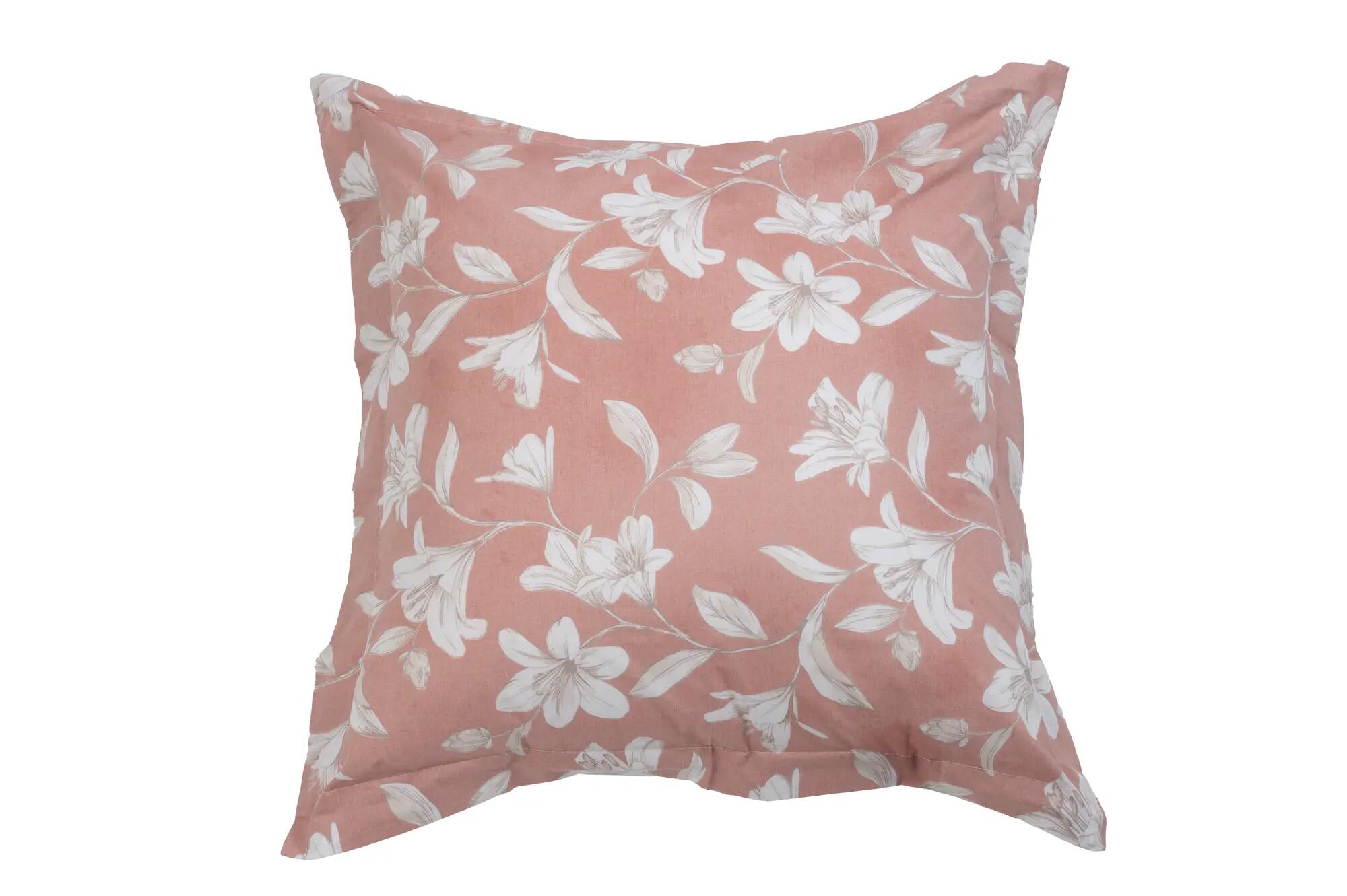 Funda para cuadrante de cama algodón 180 hilos teja 60 x 60 cm