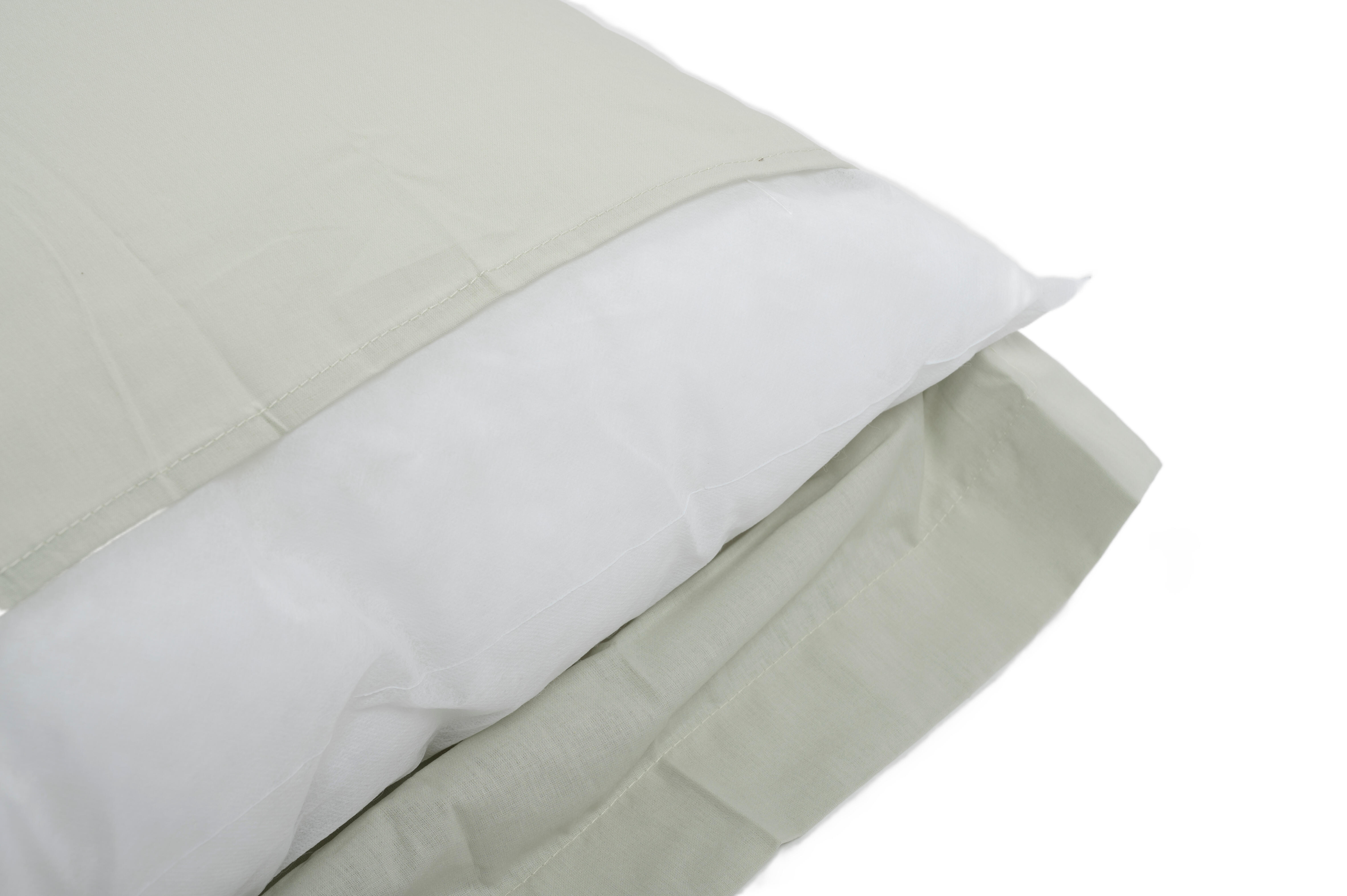 Funda para cuadrante de cama algodón 144 hilos Esencial verde agua 60 x 60 cm para cama de 90, 35, 150, 180 cm - 3