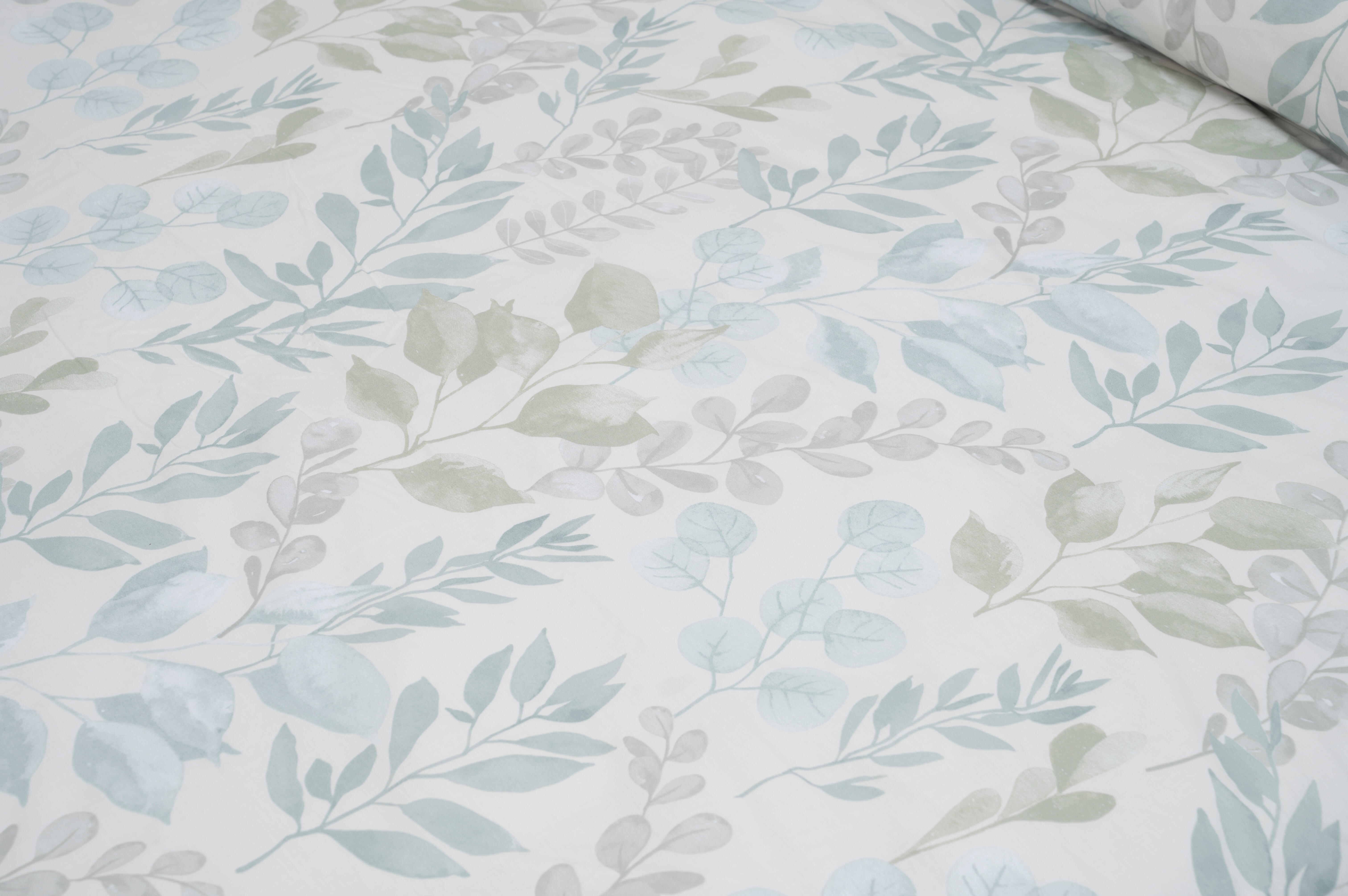Funda nórdica Velia  algodón 180 hilos tonos verdes  cama de 135 cm - 11