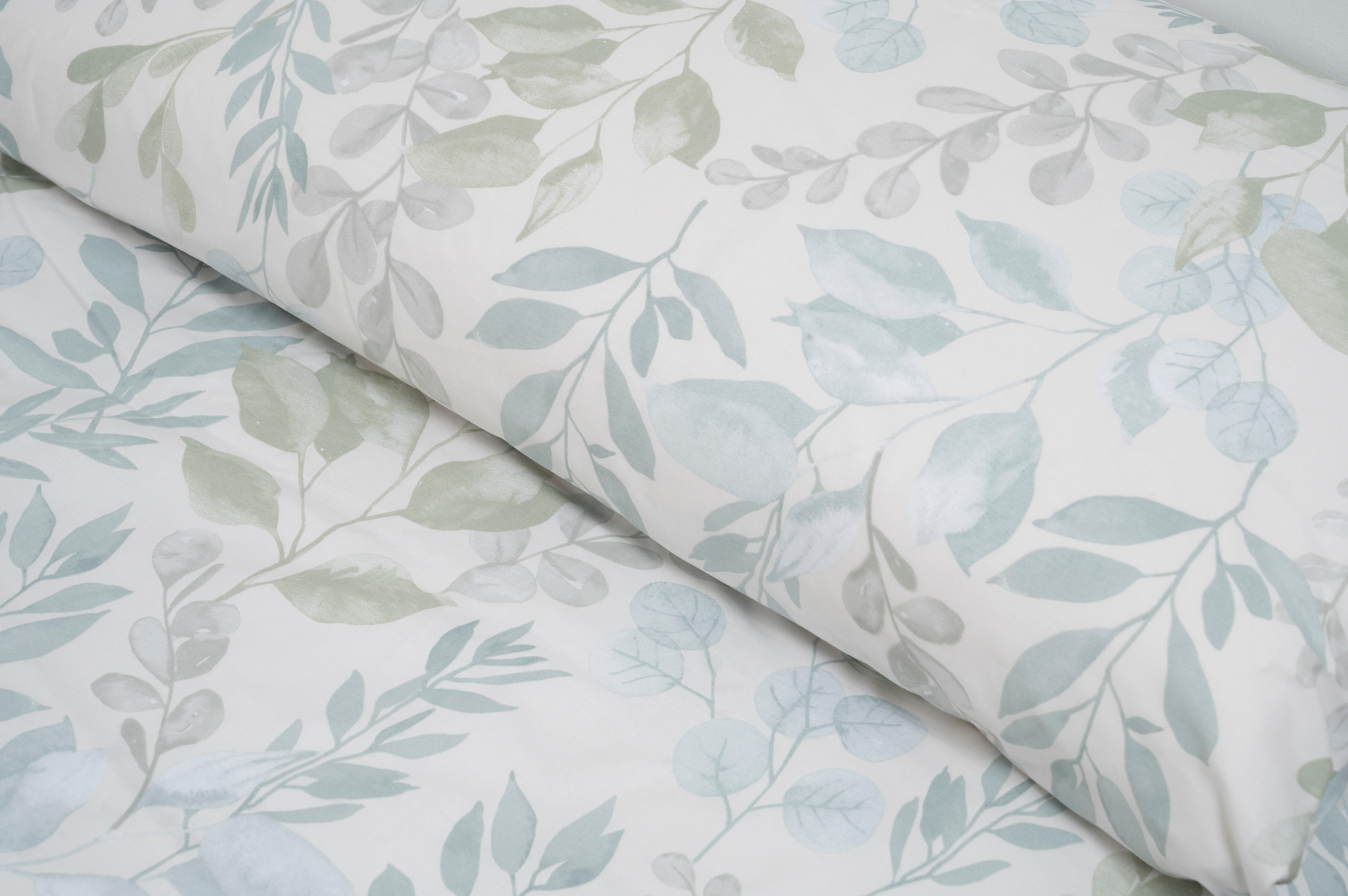 Funda nórdica Velia  algodón 180 hilos tonos verdes  cama de 135 cm - 9