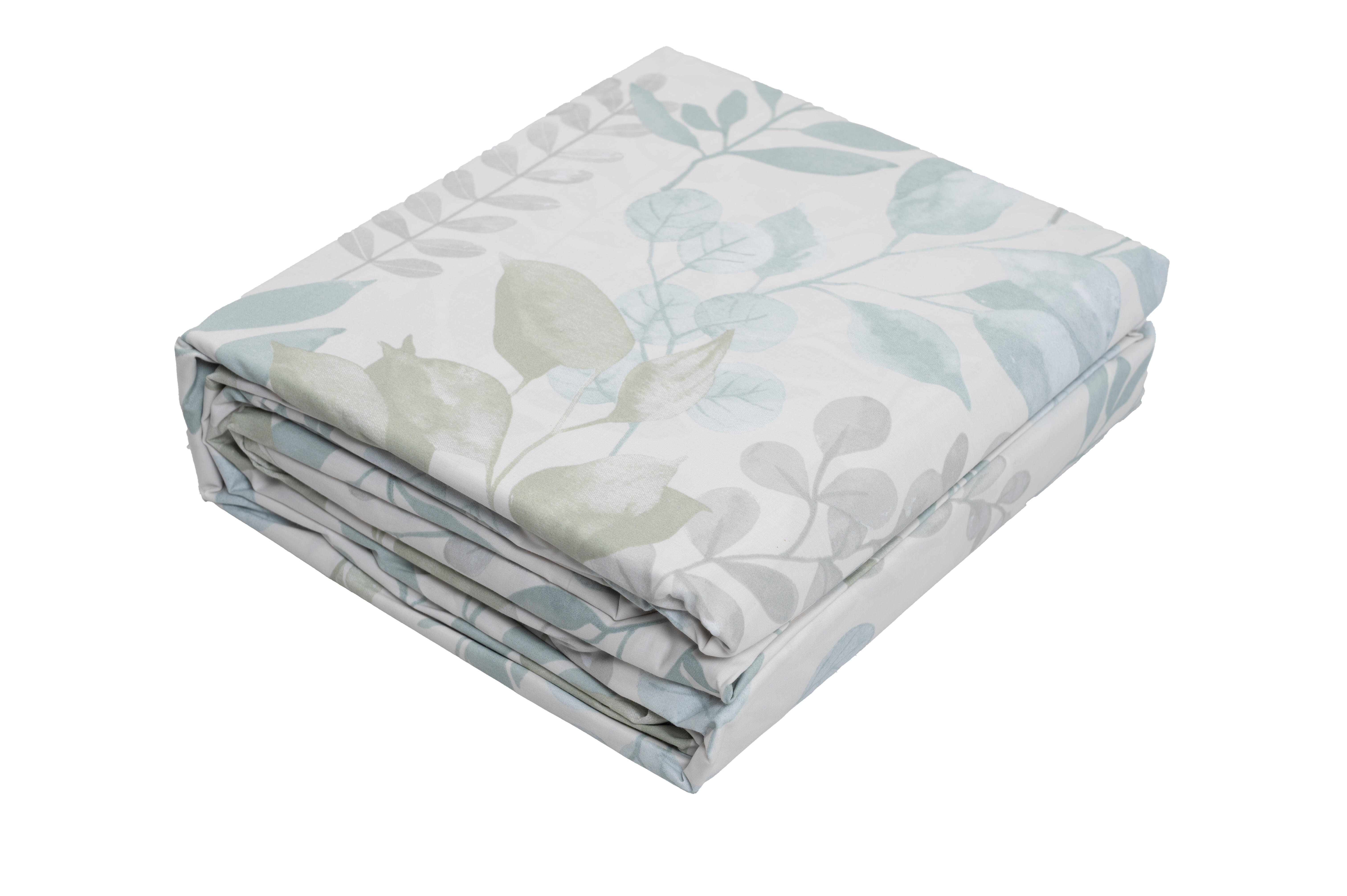 Funda nórdica Velia  algodón 180 hilos tonos verdes  cama de 135 cm - 6