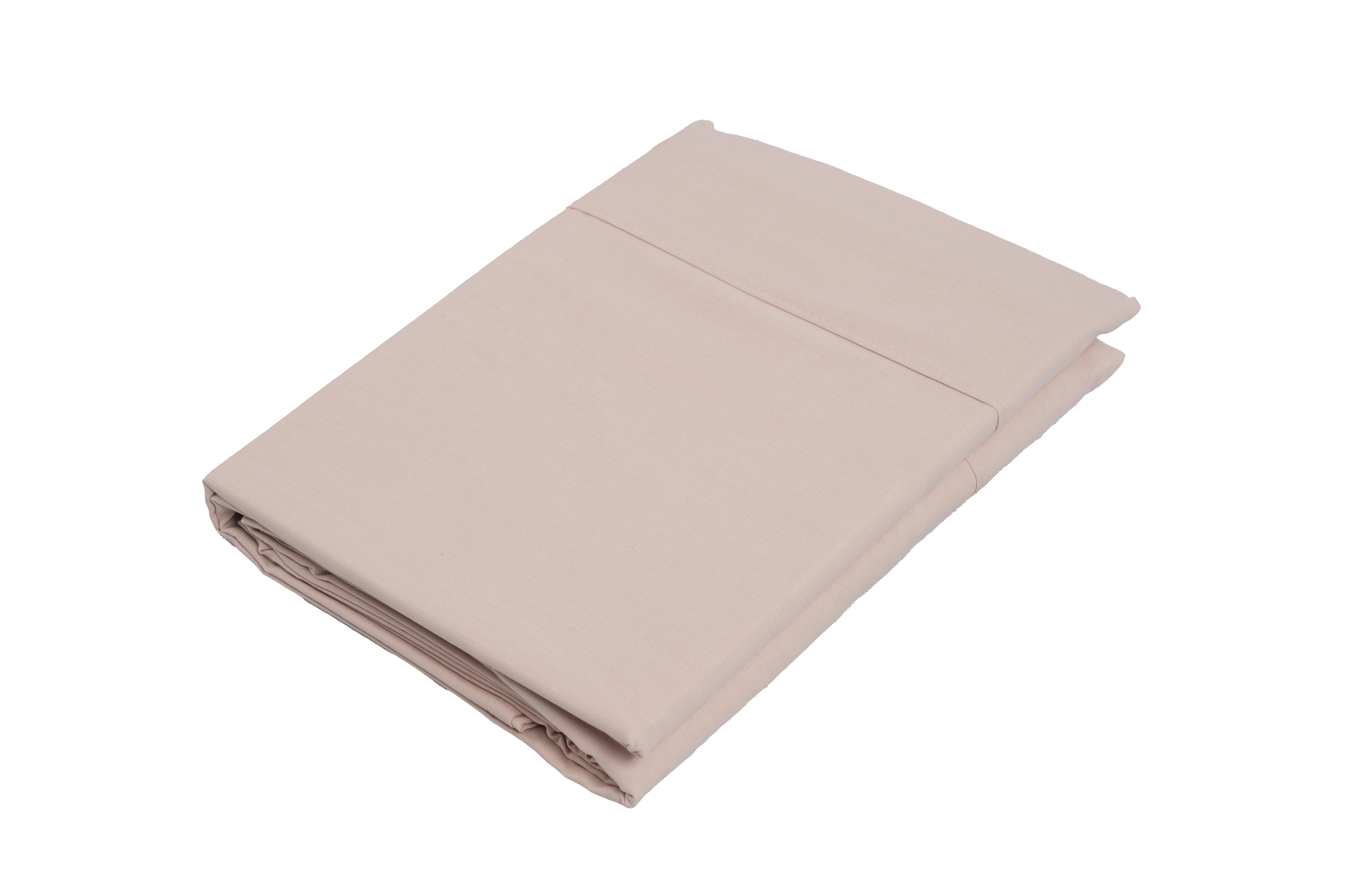 Sábana encimera Esencial algodón 144 hilos rosa palo 260x270 para cama 180 cm - 6