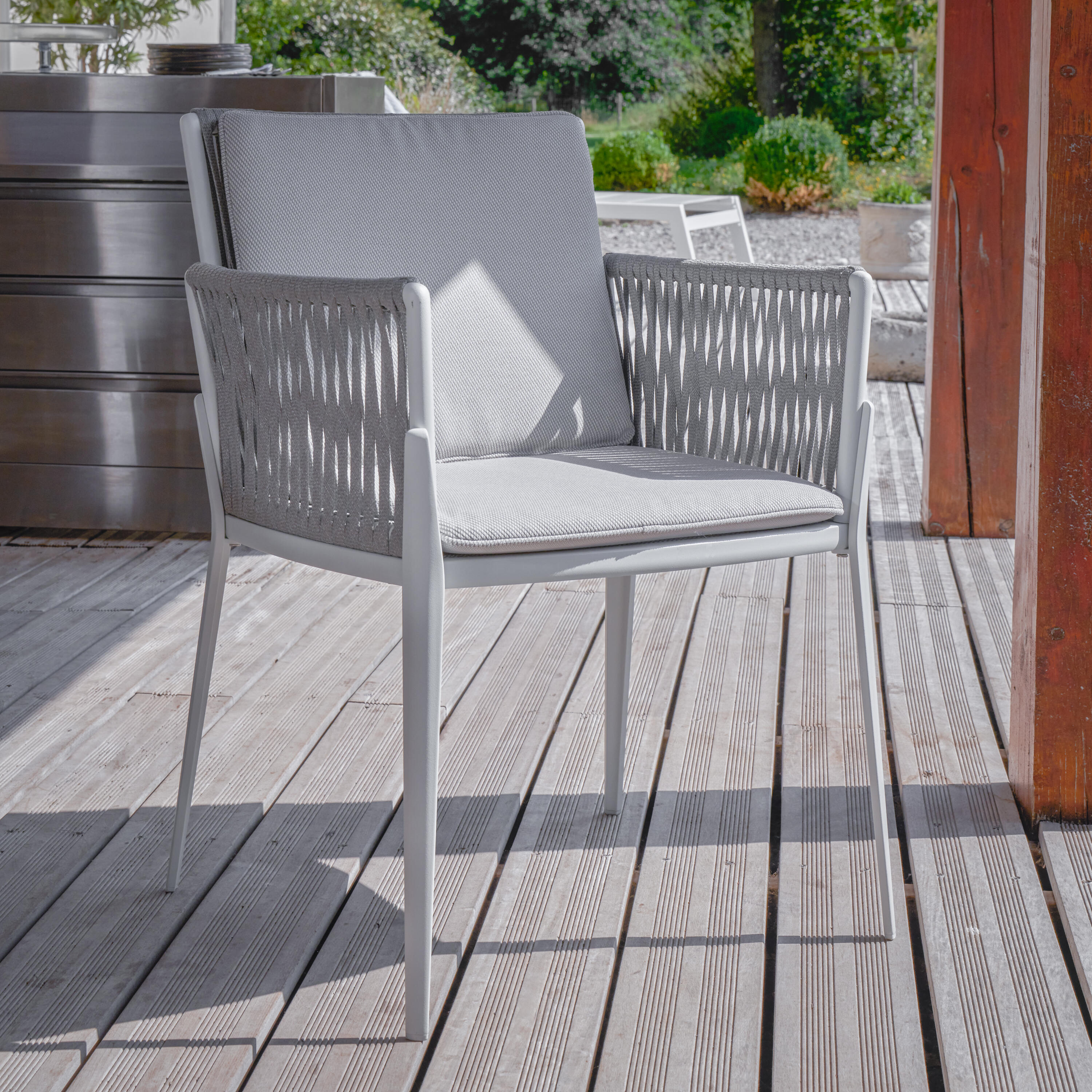 Fauteuil en aluminium blanc avec coussin Hydra NATERIAL - 2