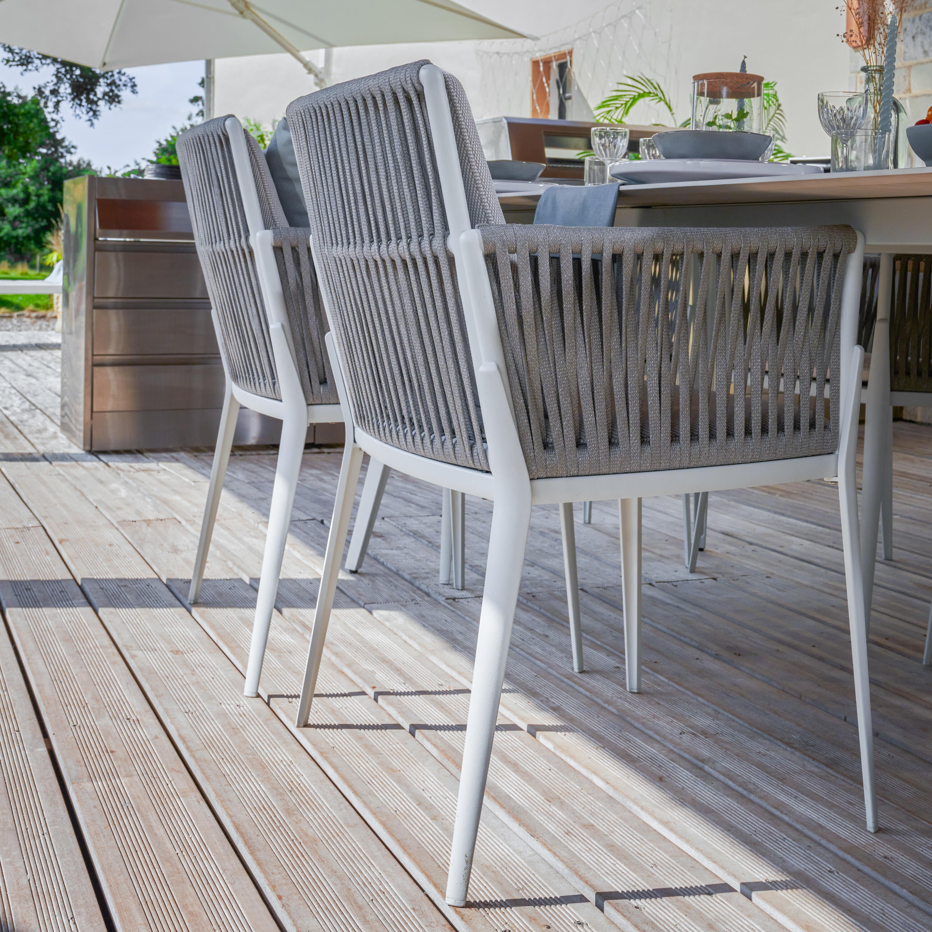 Fauteuil en aluminium blanc avec coussin Hydra NATERIAL - 6