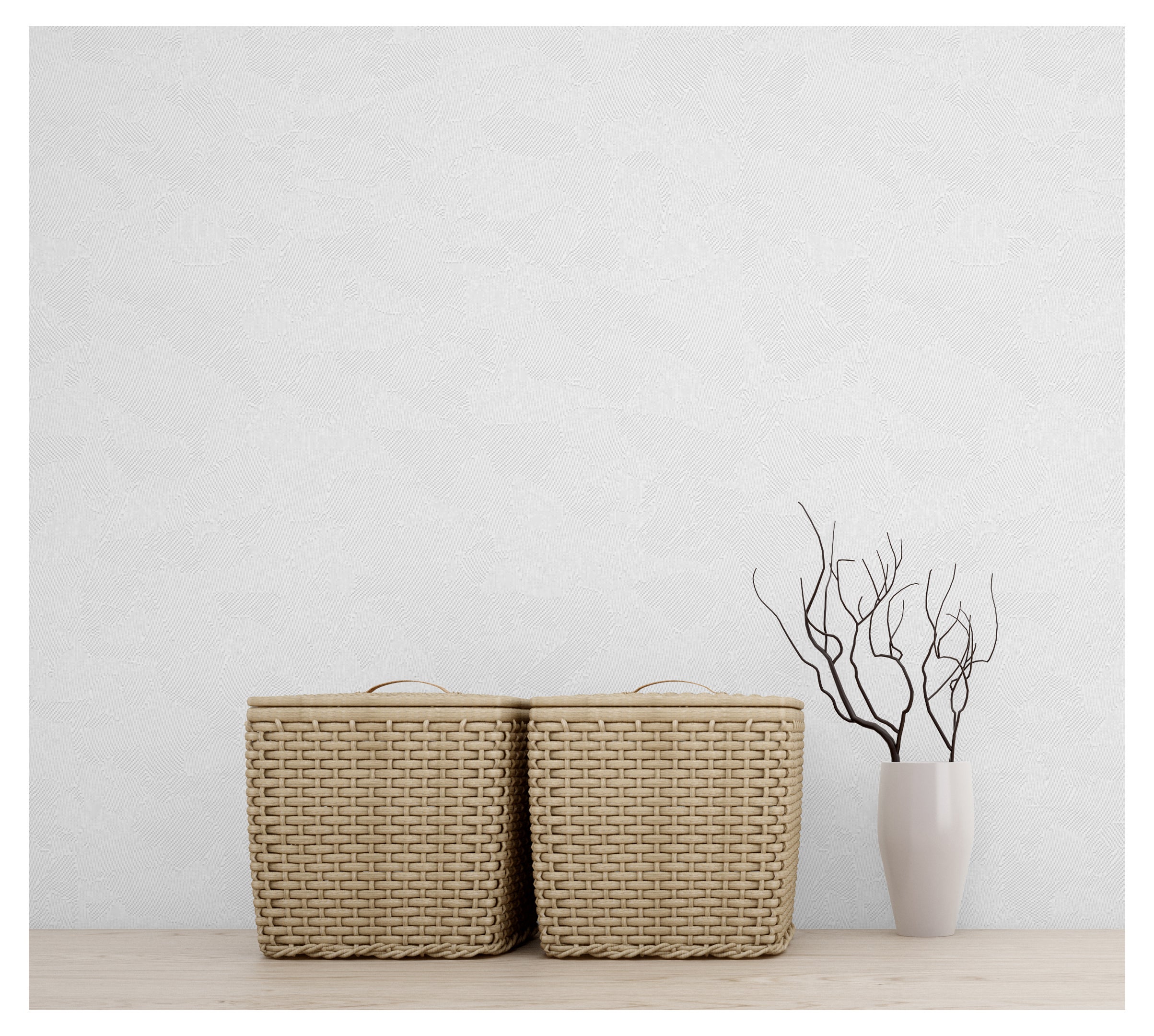 Papel pintado vinilo liso estructura 420300 blanco