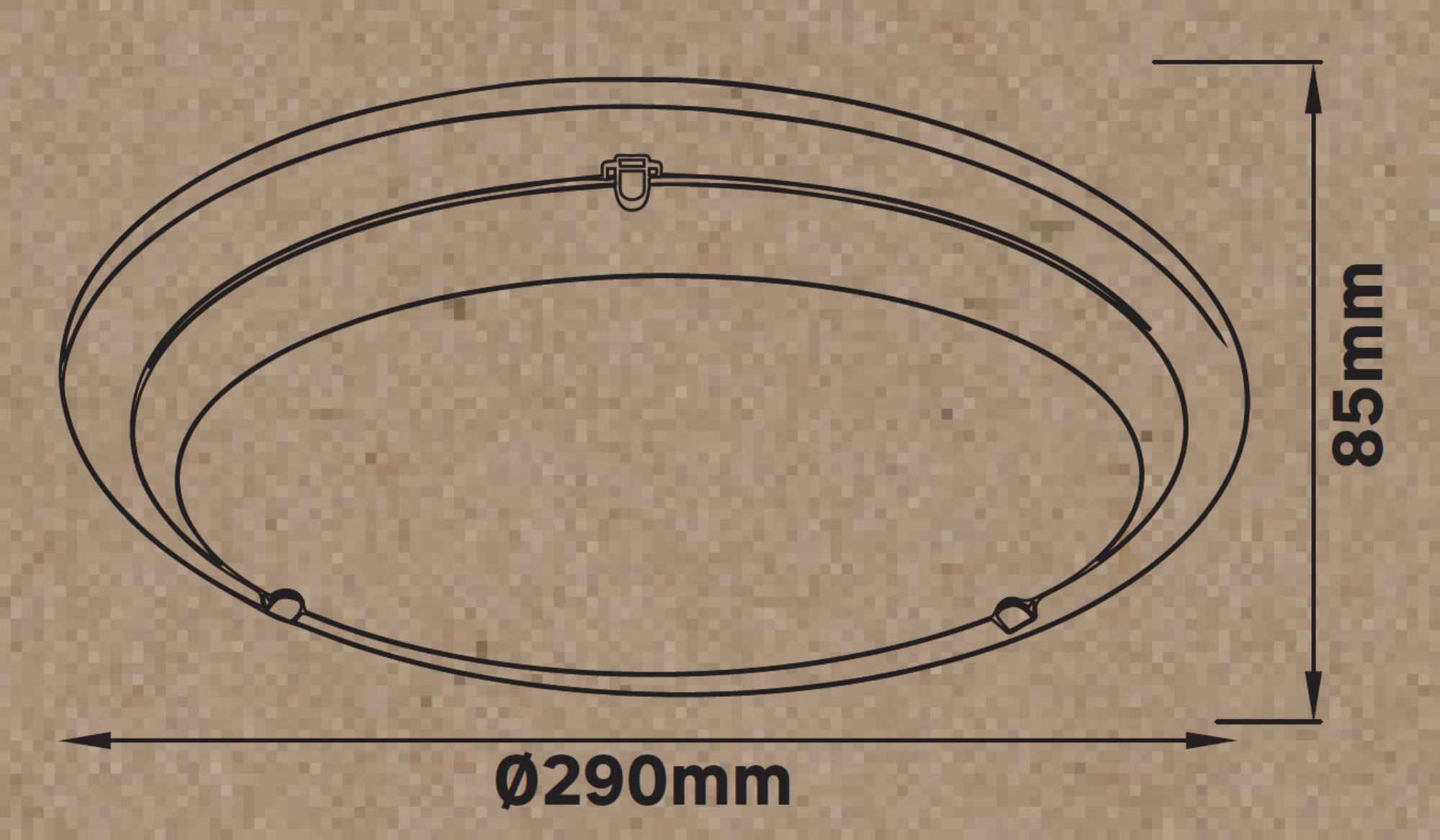 Candeeiro de teto sem lâmpada interior E27 Iceberg Inspire 29cm cinza - 5