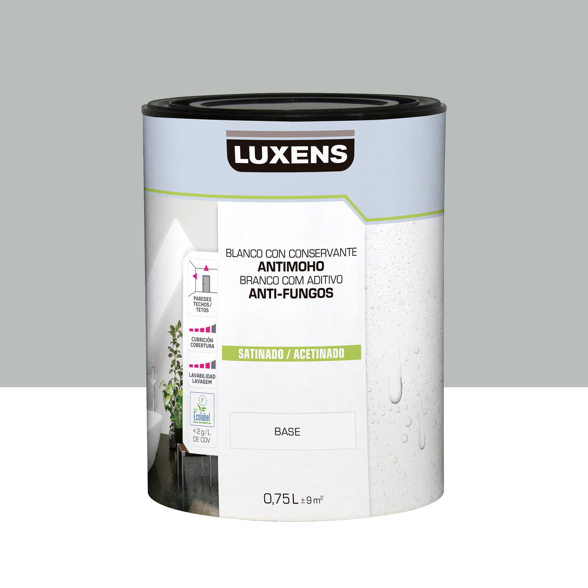 Pintura de interior luxens satinado 3000-n 750ml