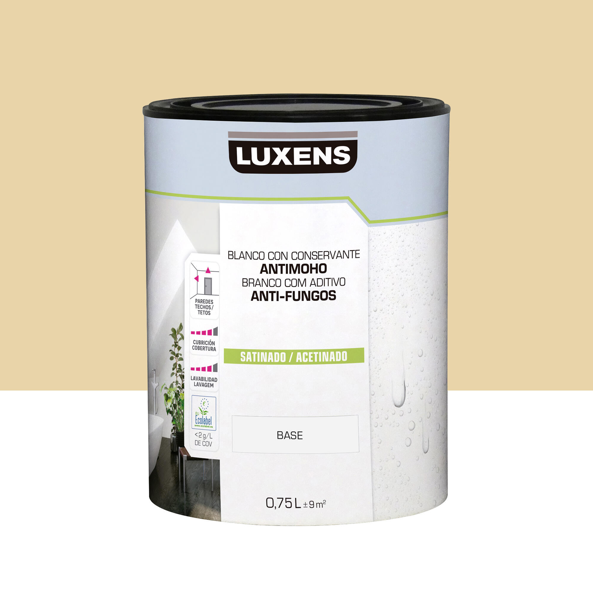 Pintura de interior luxens satinado 1515-y20r 750ml