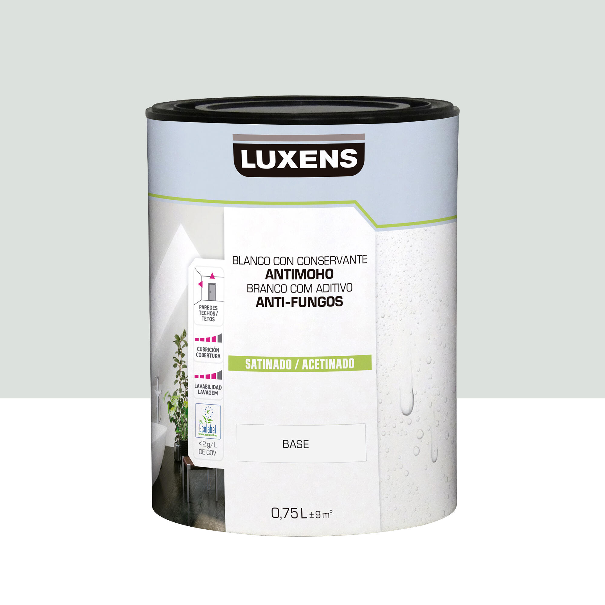 Pintura de interior luxens satinado 1500-n 750ml