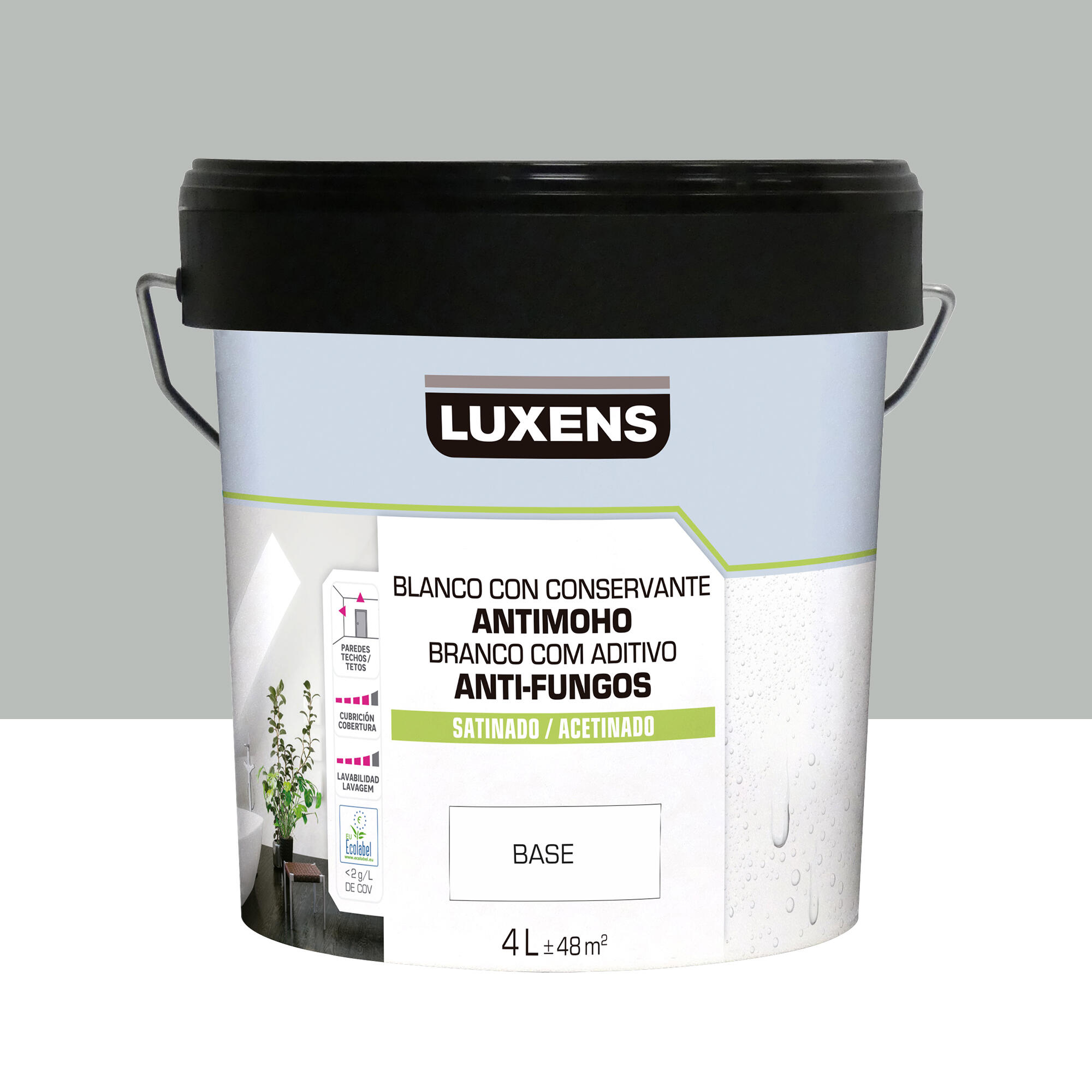 Pintura de interior luxens satinado 3000-n 4l