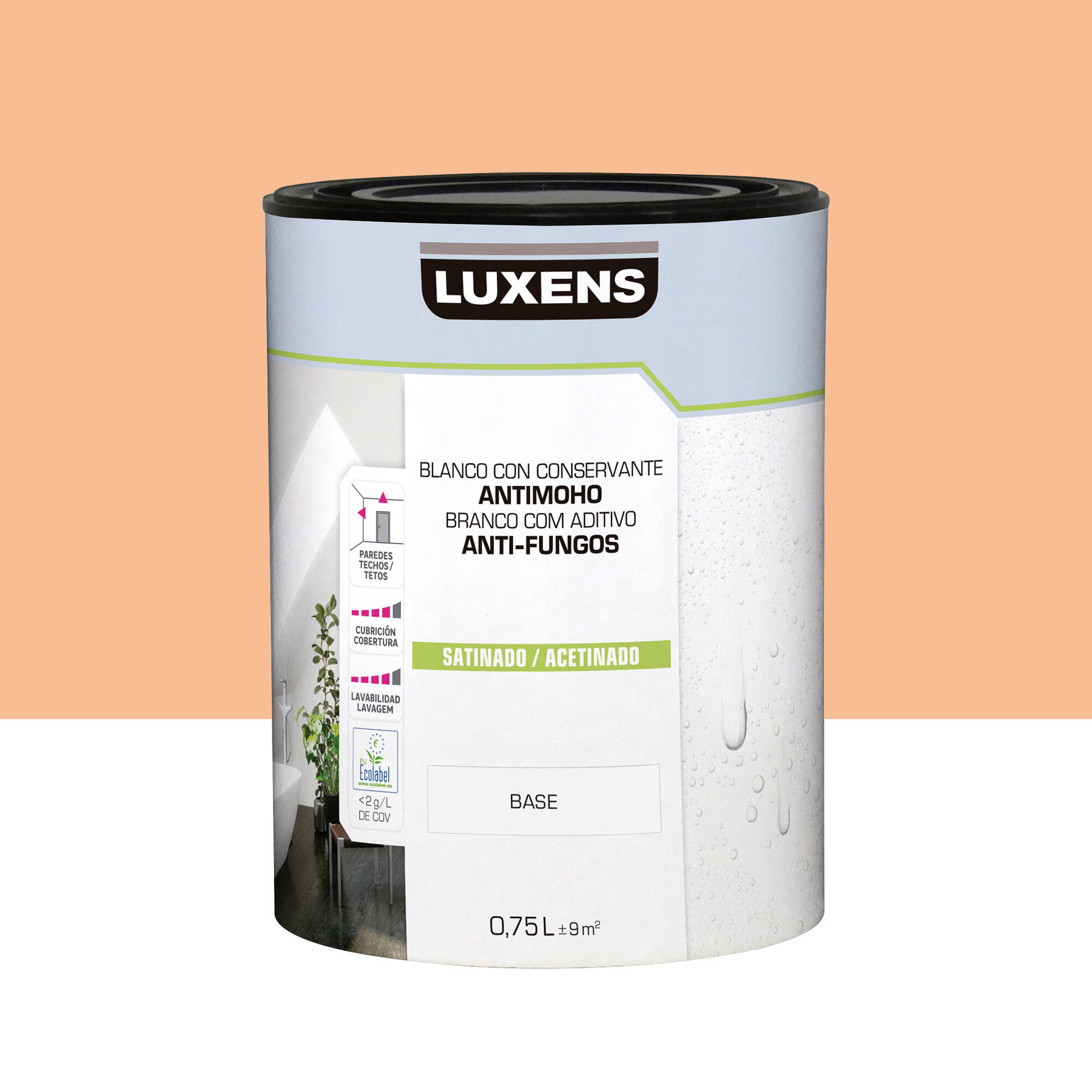 Pintura de interior luxens satinado 1030-y50r 750ml