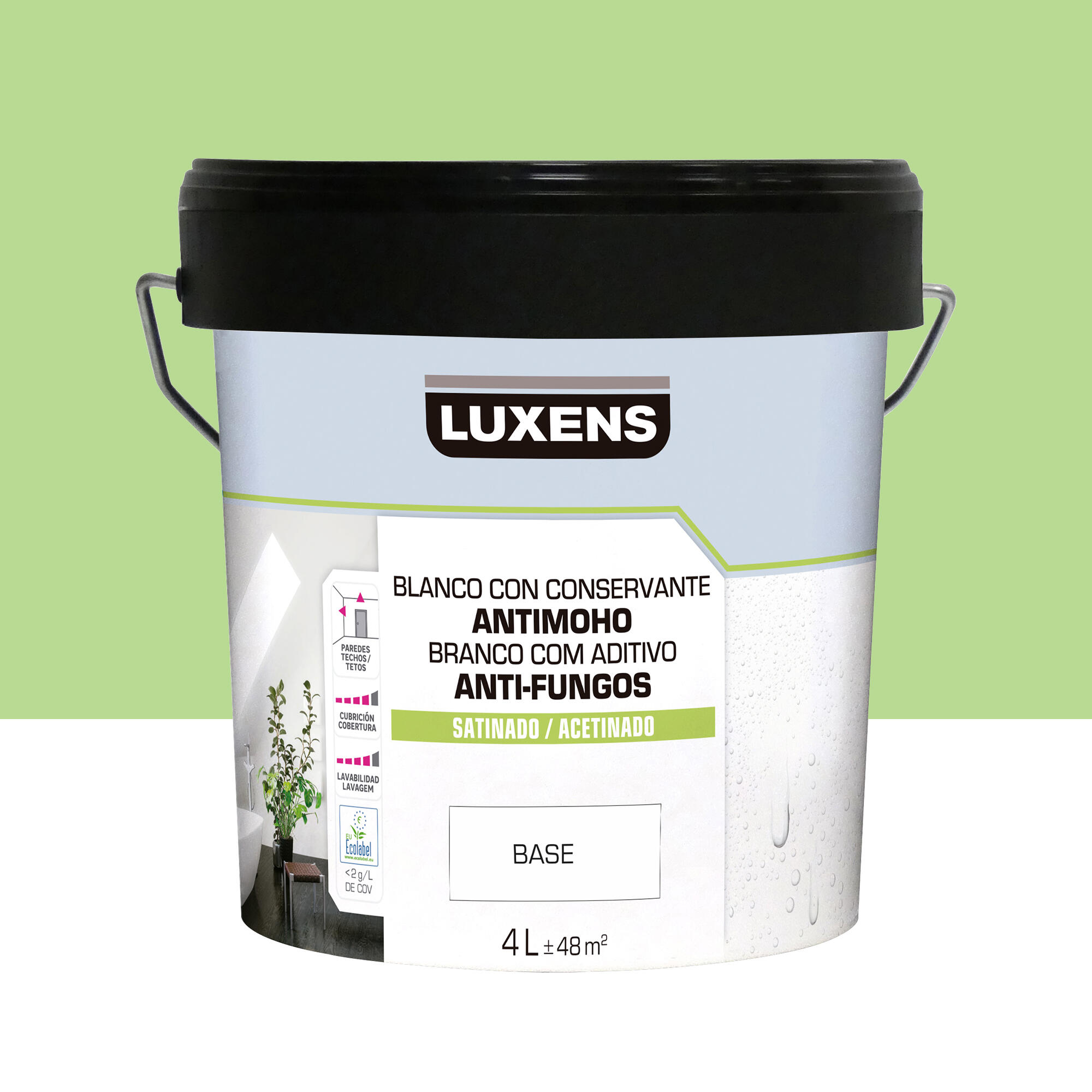 Pintura de interior luxens satinado 1040-g30y 4l