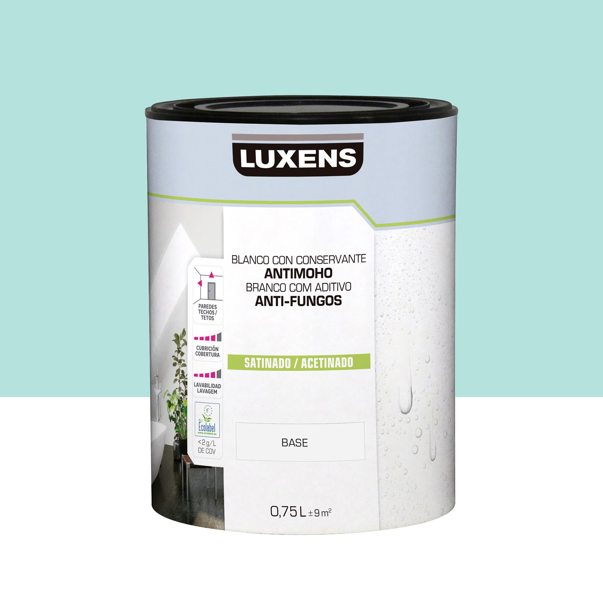 Pintura de interior luxens satinado 1020-b50g 750ml